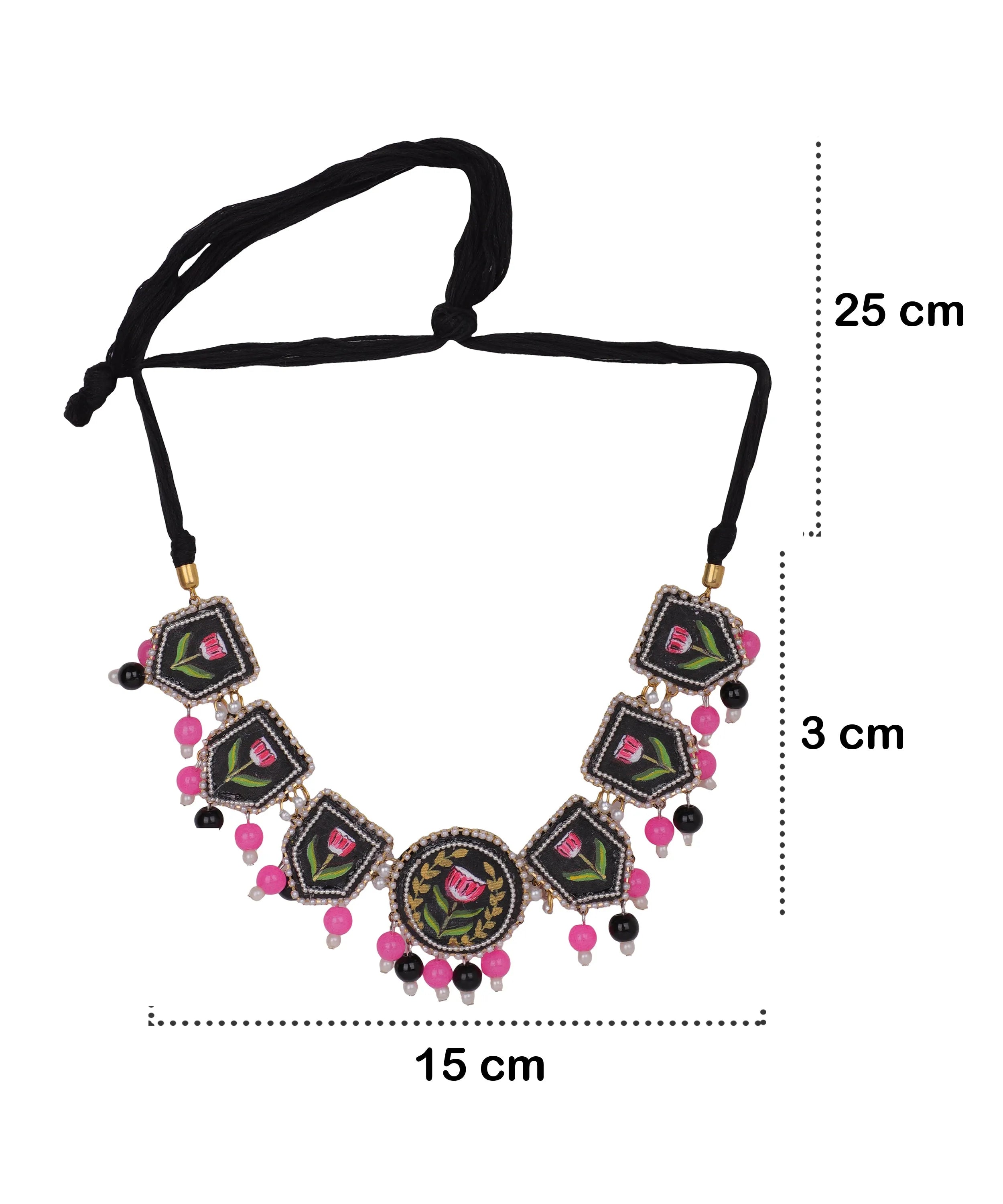 Corsen Traditional Multi Color Hand Painted Drop (Choker Set) HP-NP-181 - KHOJ.CITY