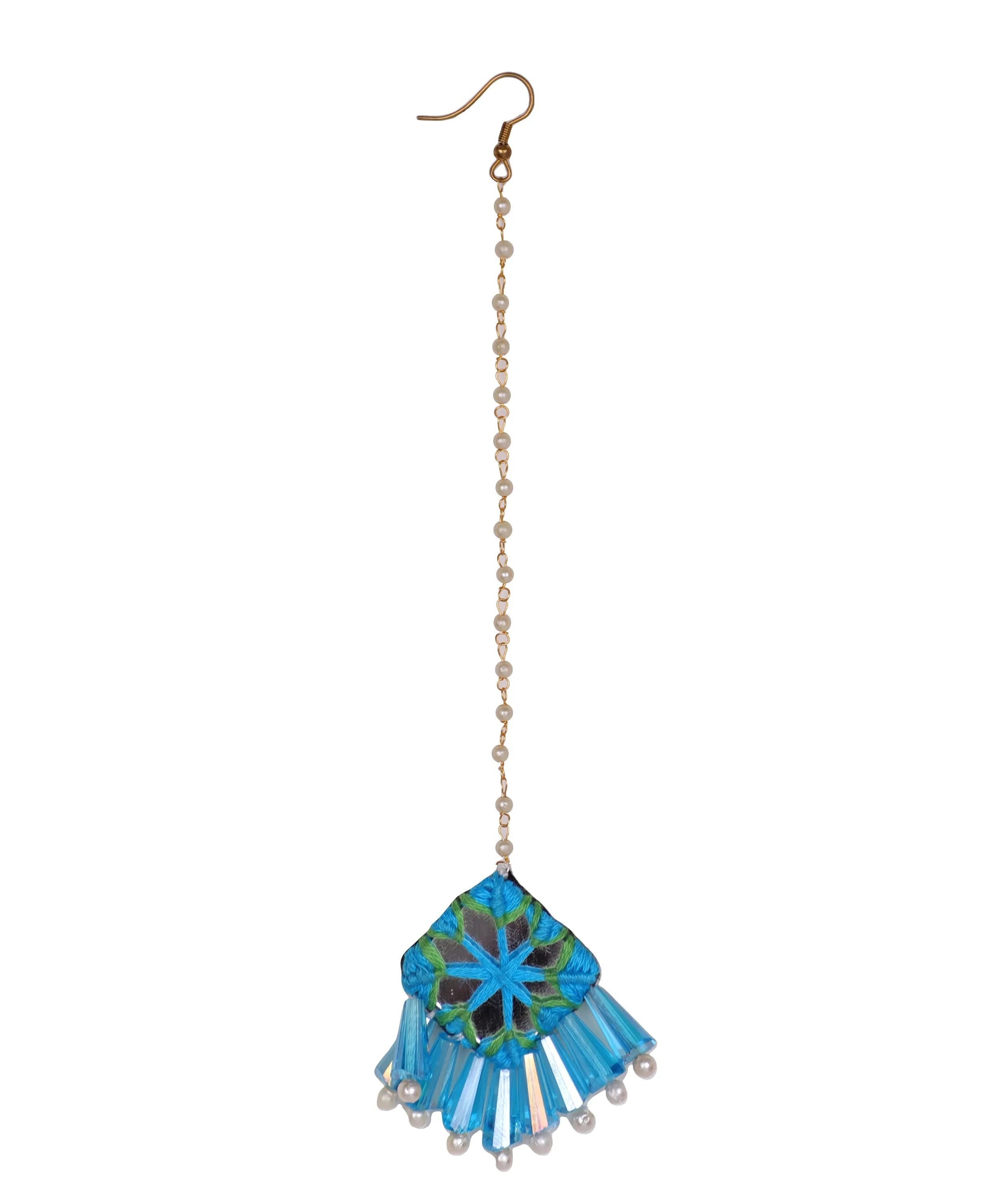 Denim Bloom Classic Multi Color Handmade Bridal Jewelry (Shaadi Set) -006 - KHOJ.CITY