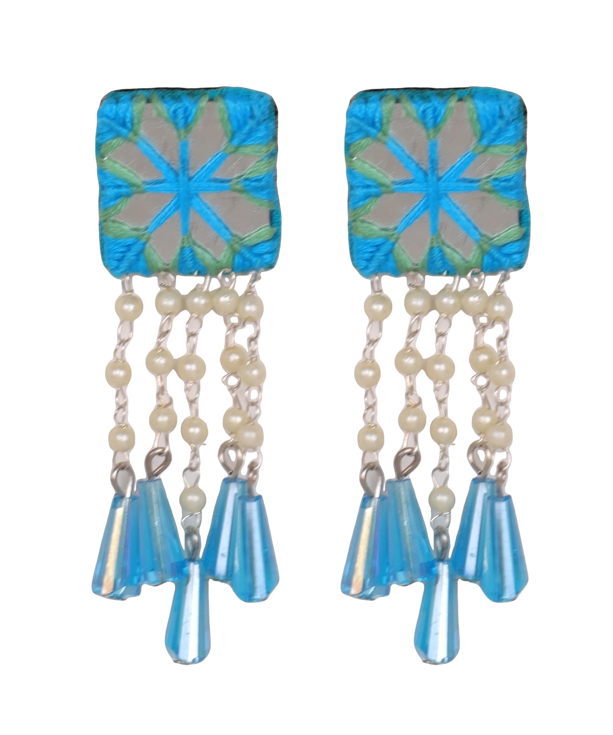 Denim Bloom Classic Multi Color Handmade Bridal Jewelry (Shaadi Set) -006 - KHOJ.CITY