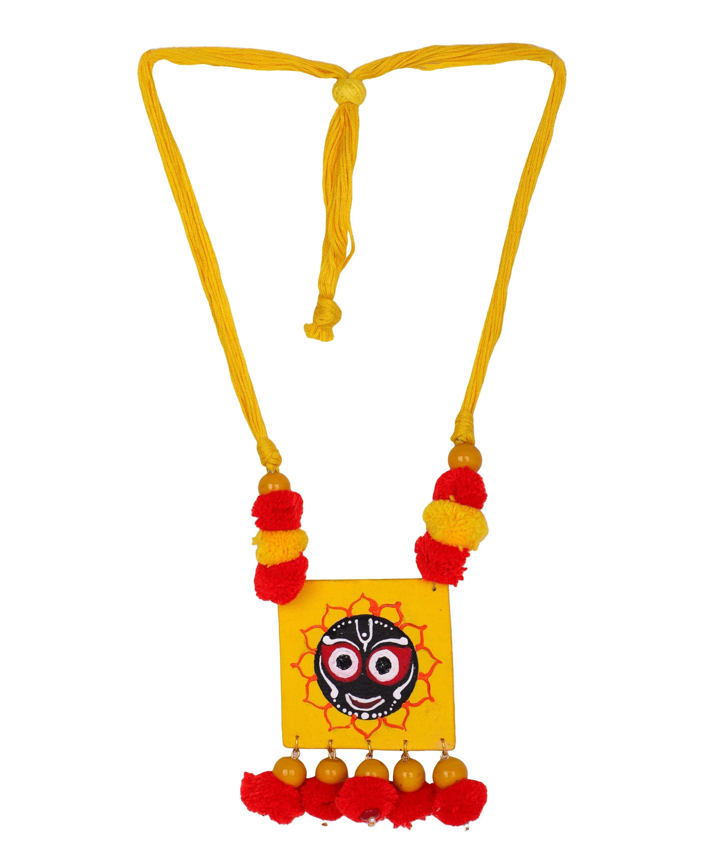 Deva Puri Jagannath Traditional Multi Color Hand Painted (Necklace) HP-NP-154 - KHOJ.CITY