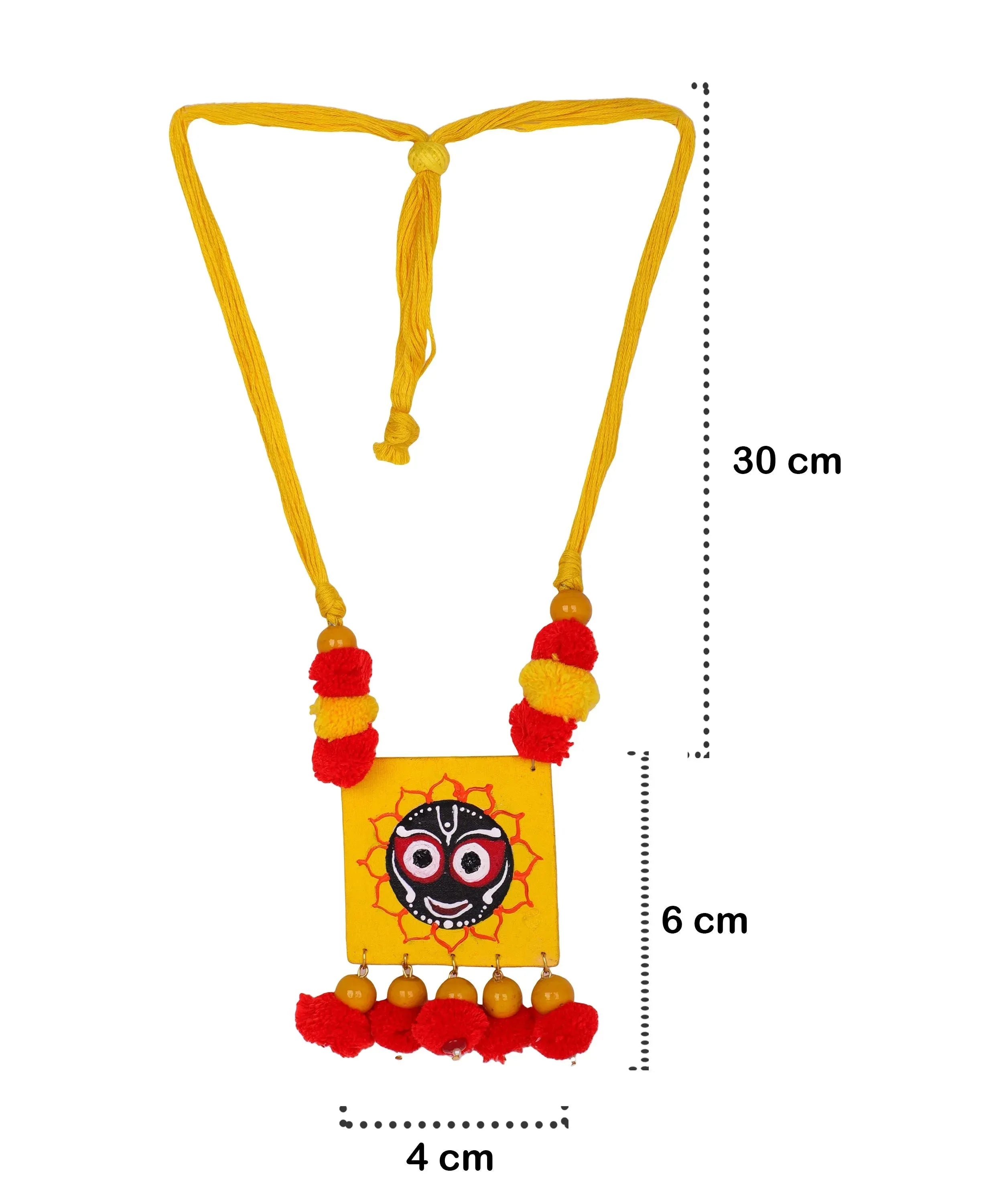 Deva Puri Jagannath Traditional Multi Color Hand Painted (Necklace Set) HP-NP- - KHOJ.CITY