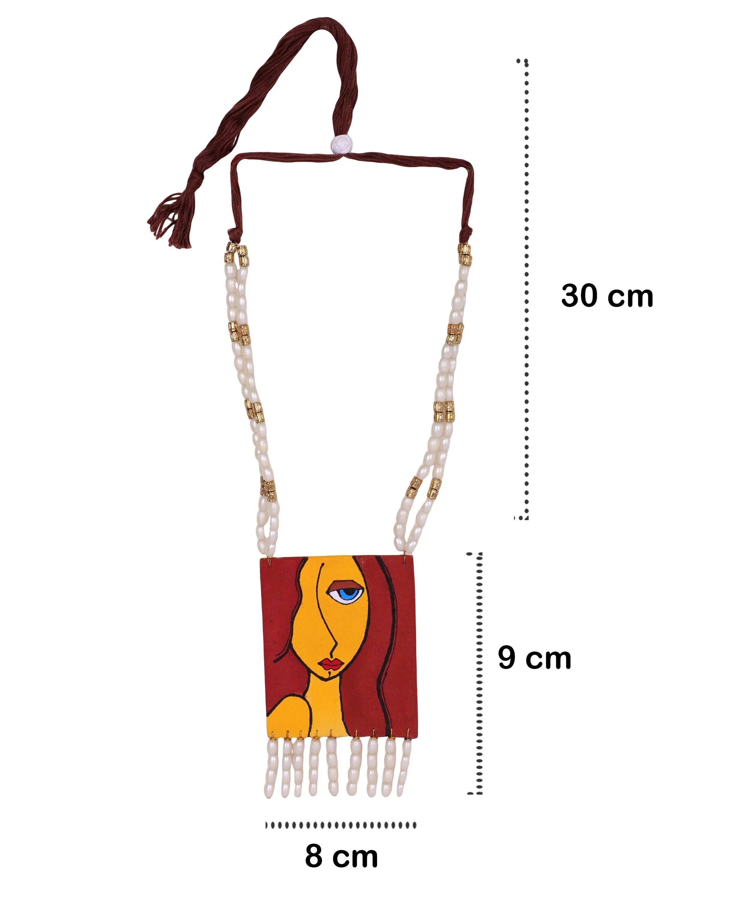 Dreamland Dream Girl Classic Multi Color Hand Painted (Necklace Set) HP-NP-035 - KHOJ.CITY