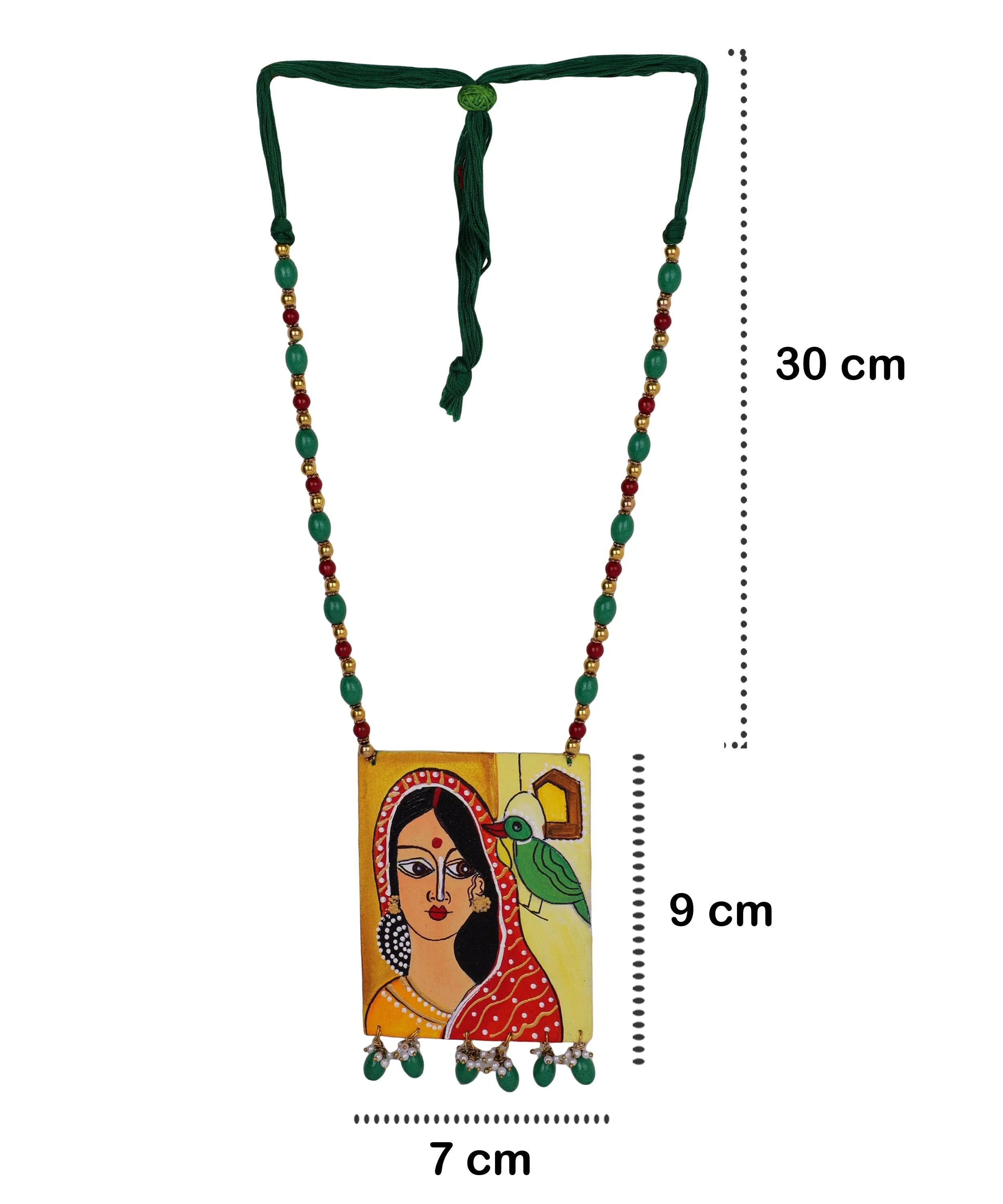 Eswaria Classic Multi Color Hand Painted (Necklace) HP-NP-039 - KHOJ.CITY