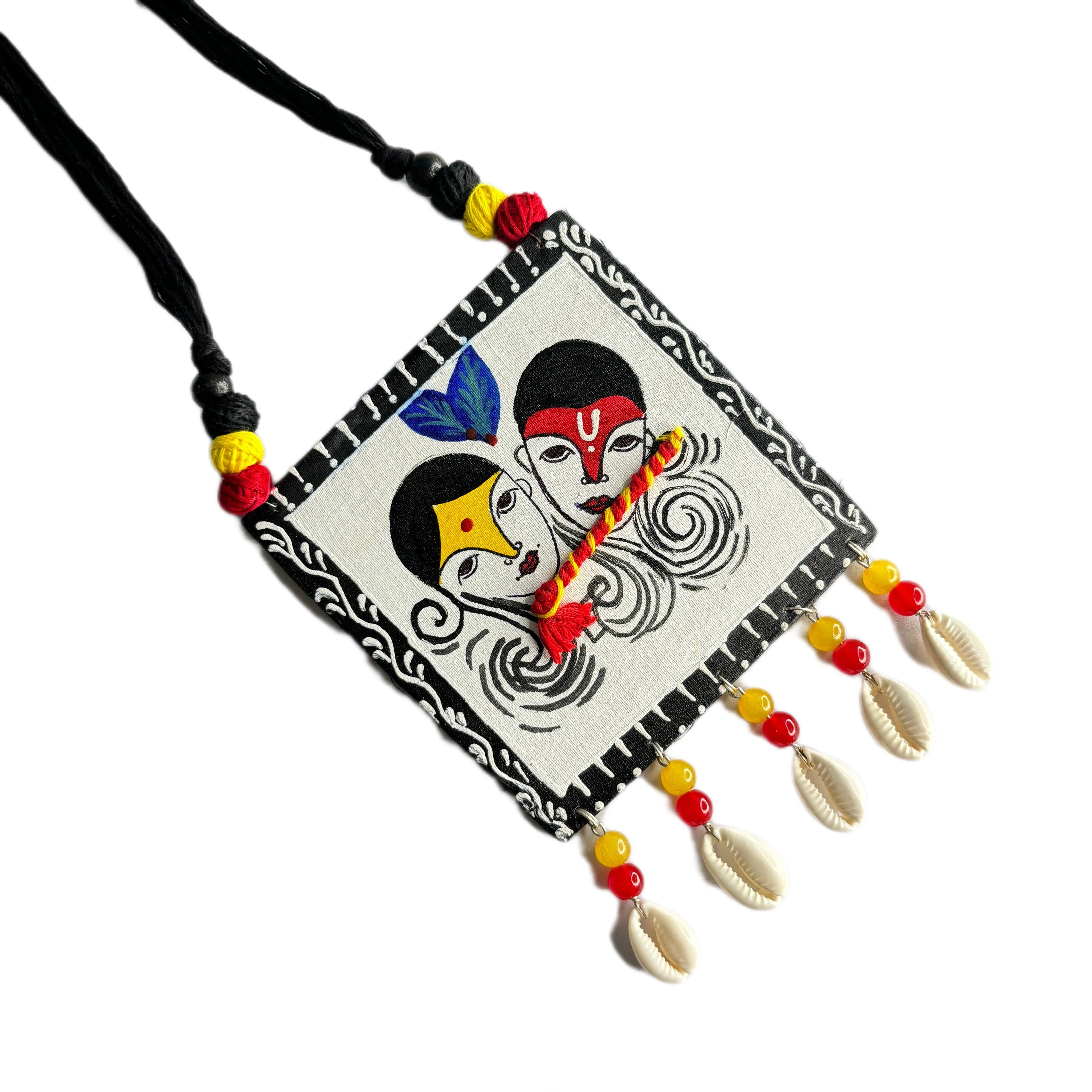 Eternal Brij Ke Kanha Traditional Multi Color Hand Painted (Necklace) HP-NP-012 - KHOJ.CITY