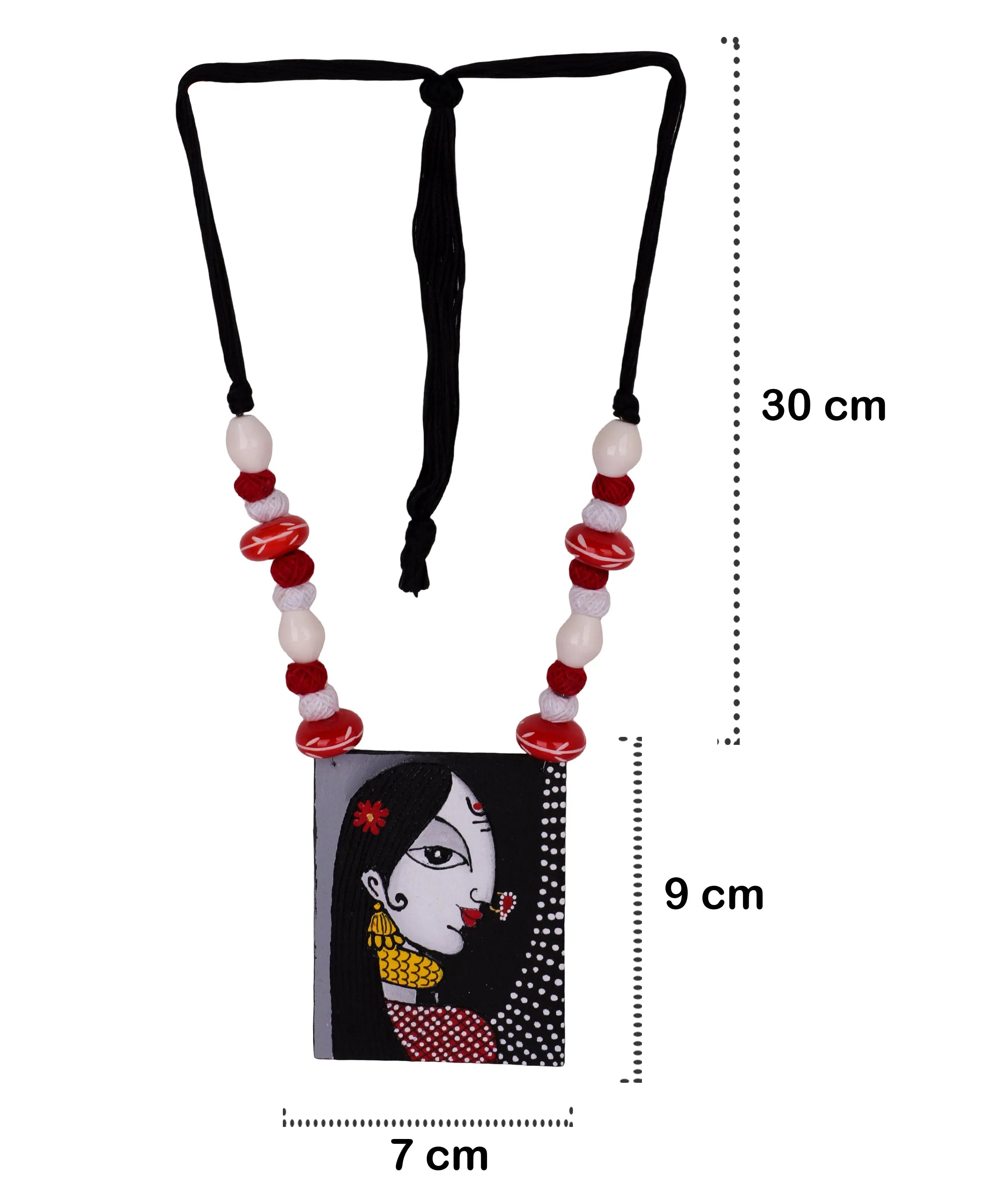 Freya Classic Multi Color Hand Painted (Necklace) HP-NP-123 - KHOJ.CITY