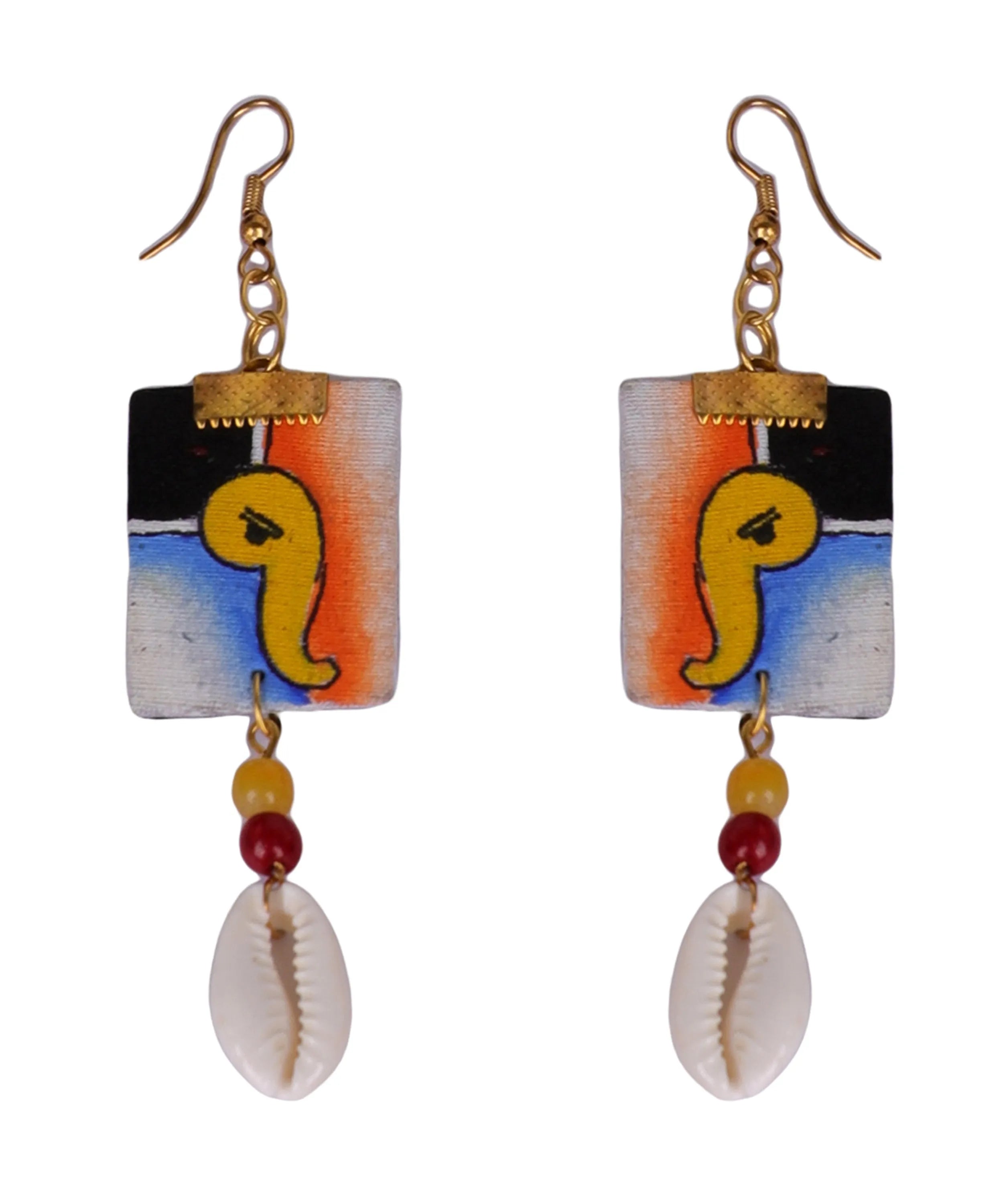 Gaurisuta Mumbai Cha Ganesha Traditional Multi Color Hand Painted (Necklace Set) HP-NP-136 - KHOJ.CITY