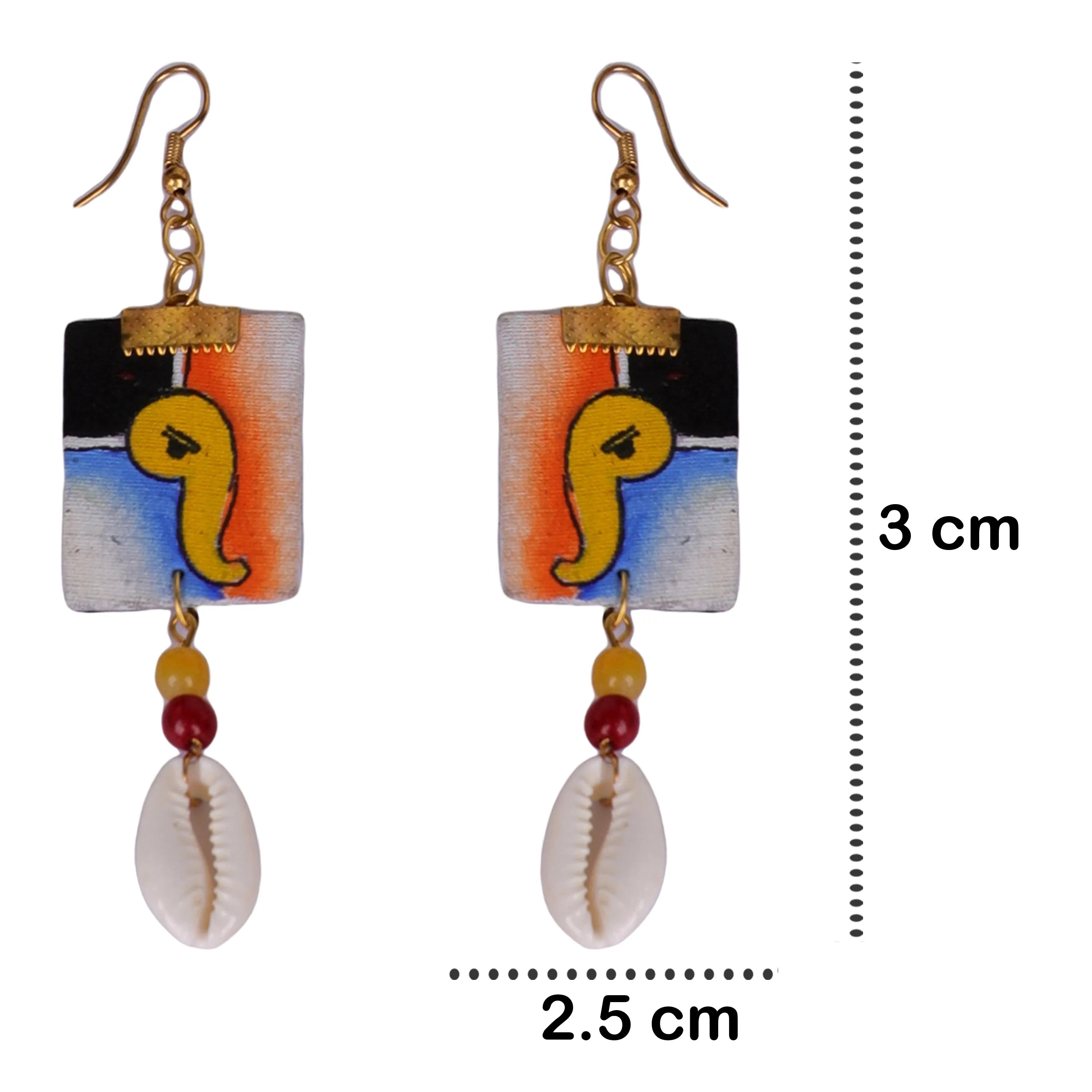 Gaurisuta Mumbai Cha Ganesha Traditional Multi Color Hand Painted (Necklace Set) HP-NP-136 - KHOJ.CITY