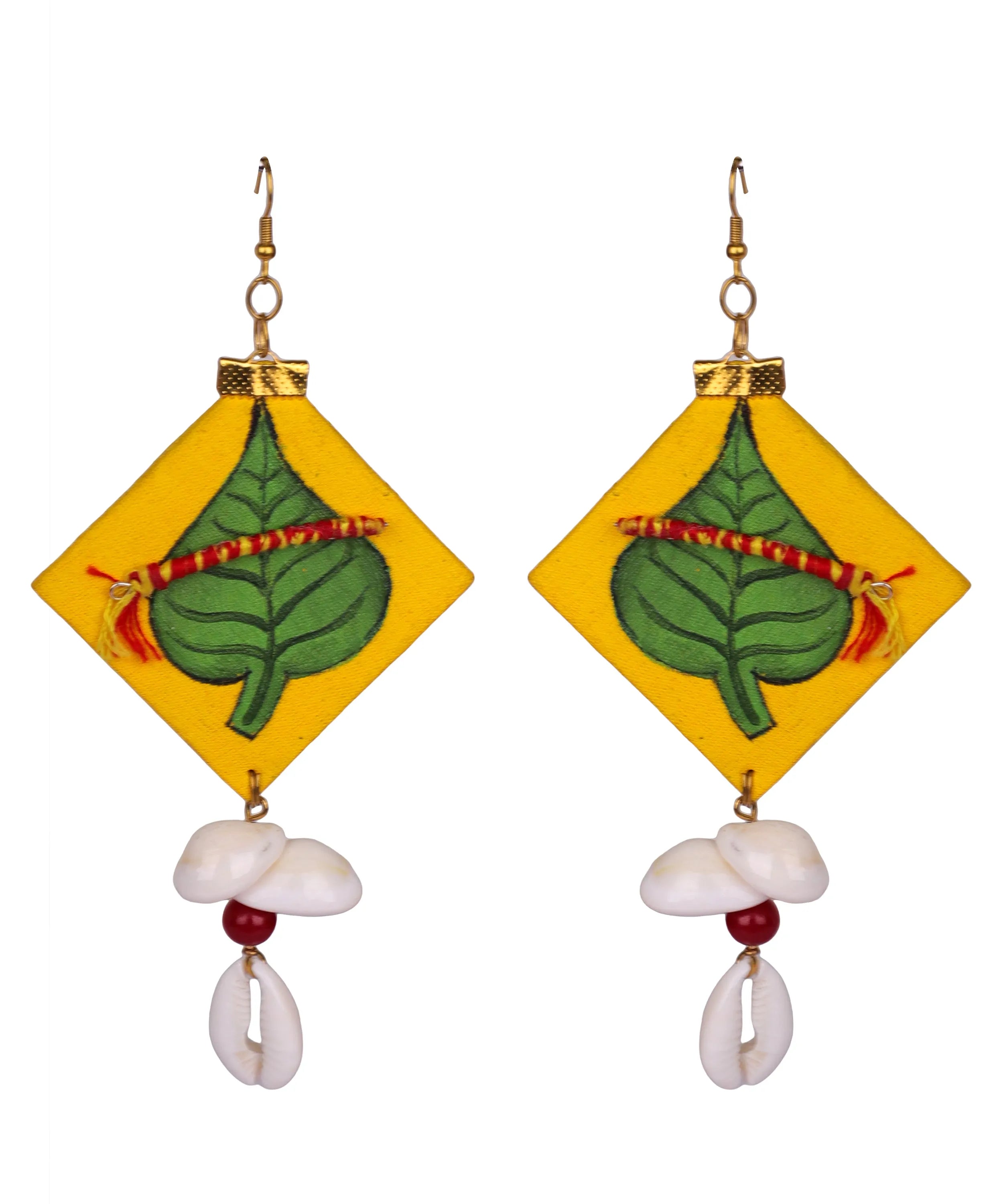 Gopala Traditional Multi Color Hand Painted Drop (Earrings) HP-ER-065 - KHOJ.CITY