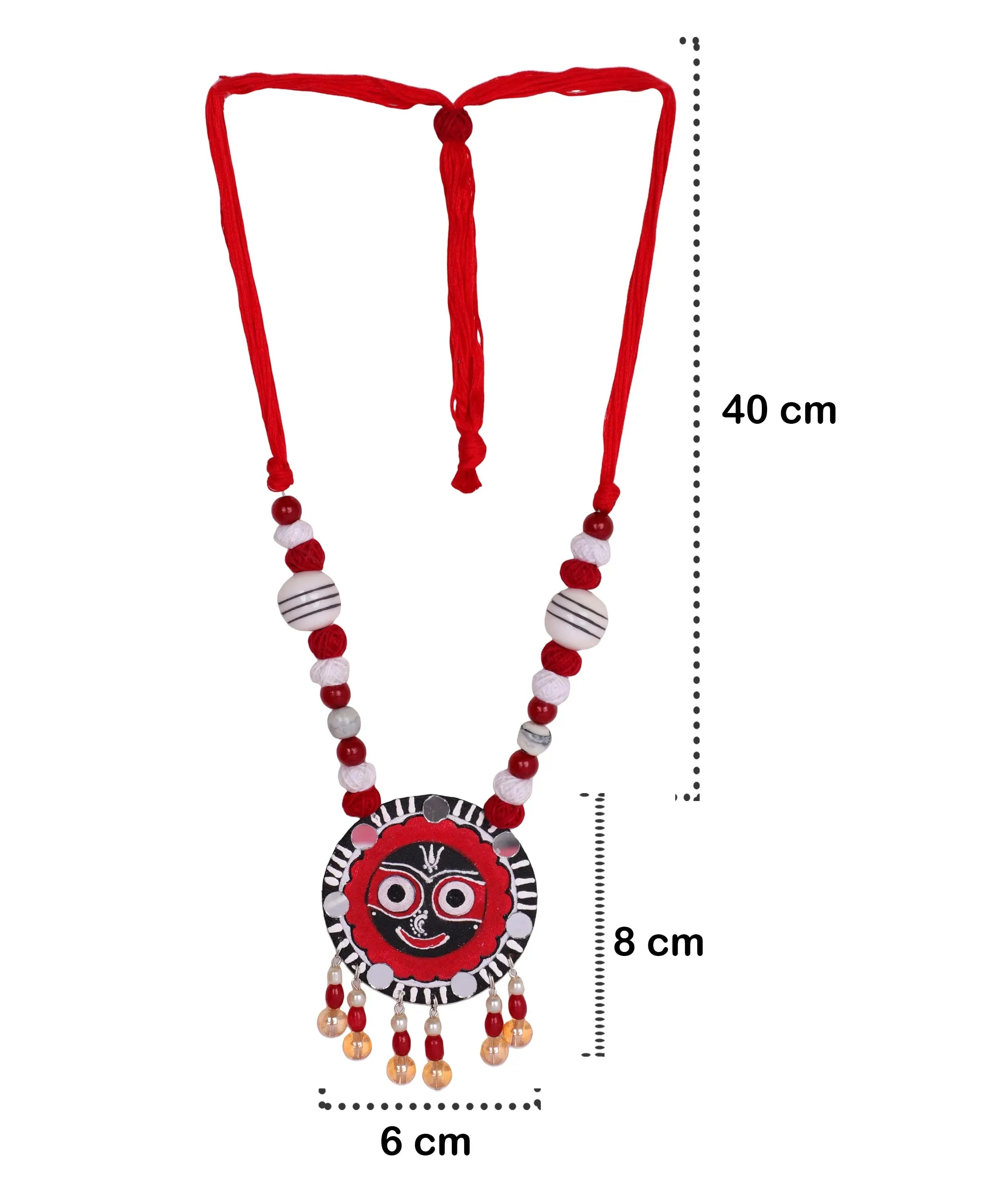 Govinda Puri Jagannath Traditional Multi Color Hand Painted (Necklace Set) HP-NP-187 - KHOJ.CITY