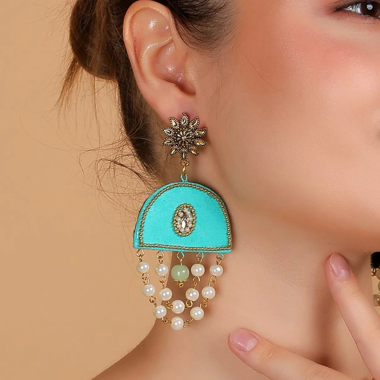 Green Dome Classic Multi Color Handmade (Choker Set) HM-NP-188 - KHOJ.CITY