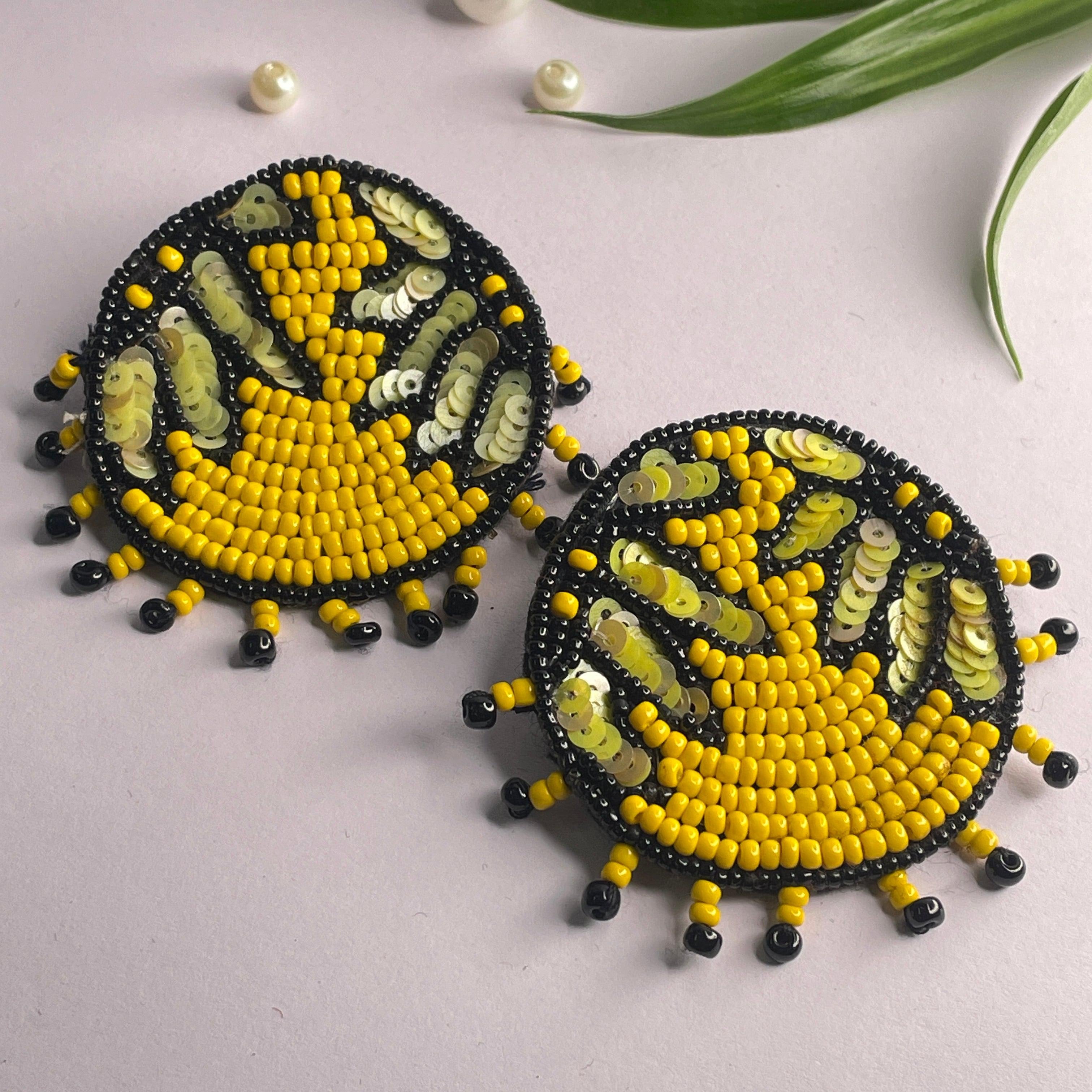 Handmade Embroidered (Earring ) United By Craft - 532 - KHOJ.CITY