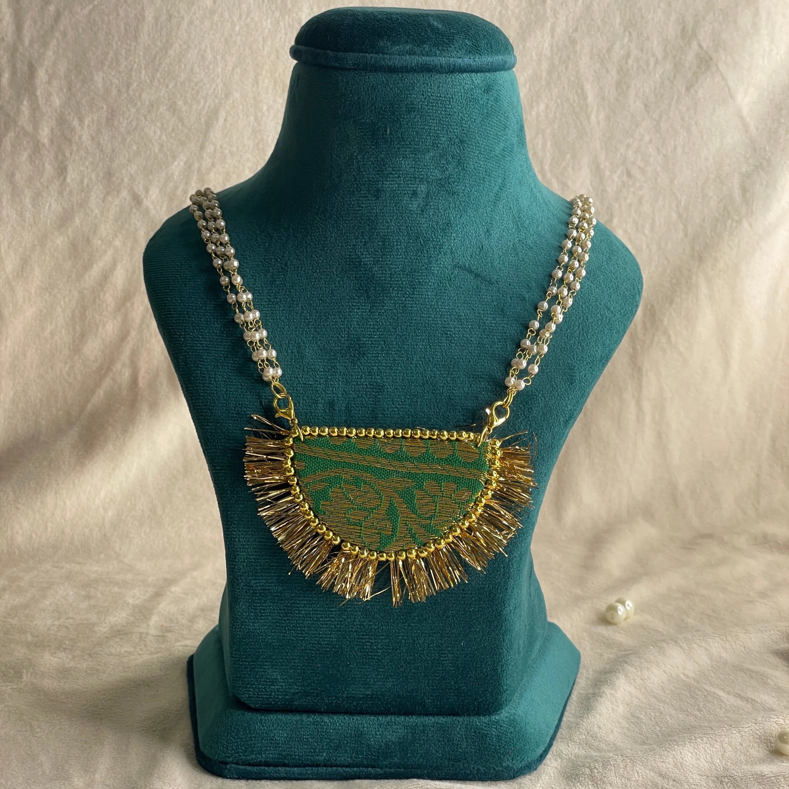 Zari Multi Color Handmade (Necklace) HM-NP-018 - KHOJ.CITY