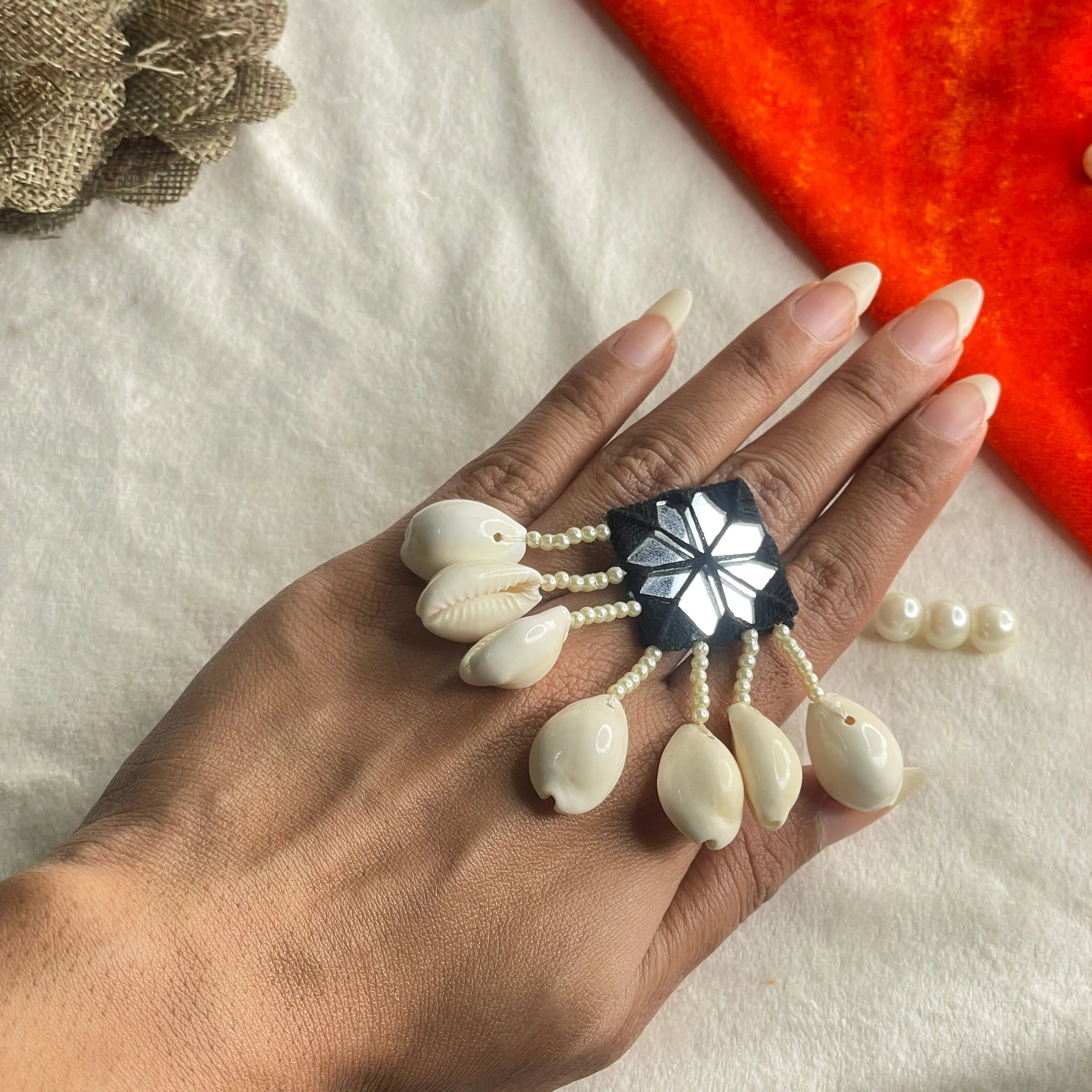 Ebony Classic Multi Color Handmade (Ring) HM-RG-005 - KHOJ.CITY
