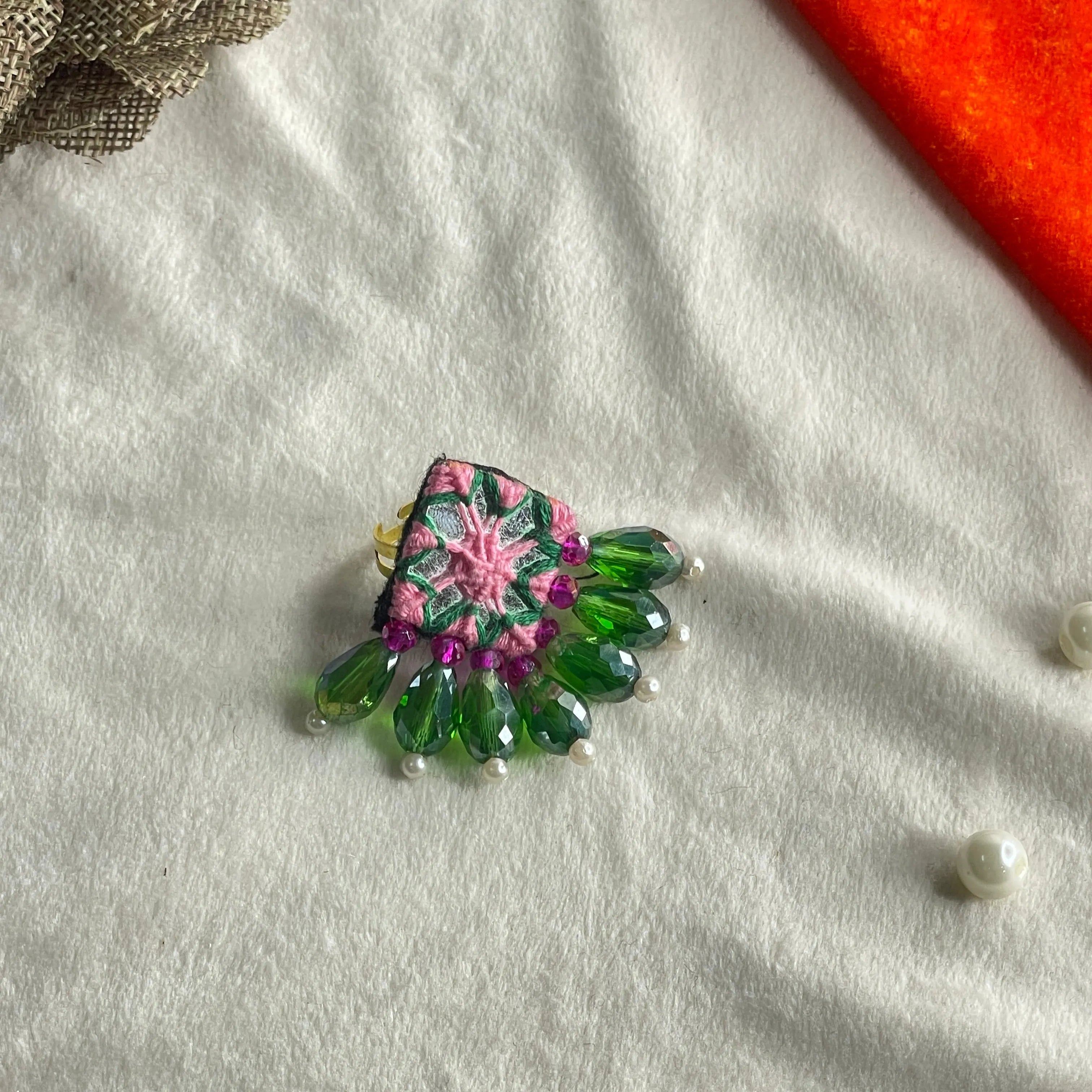 Patalah Classic Multi Color Handmade (Ring) HM-RG-006 - KHOJ.CITY