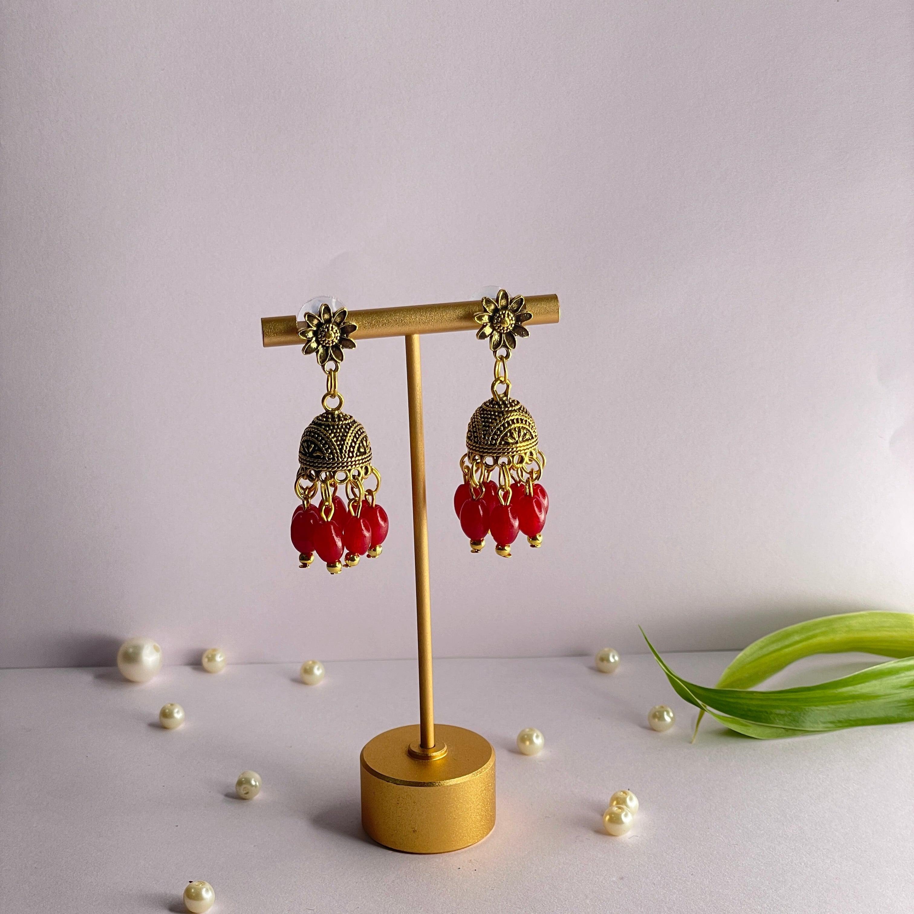 Oxidised Charms Multi Color Handmade Drop (Earrings) HM-ER-013 - KHOJ.CITY