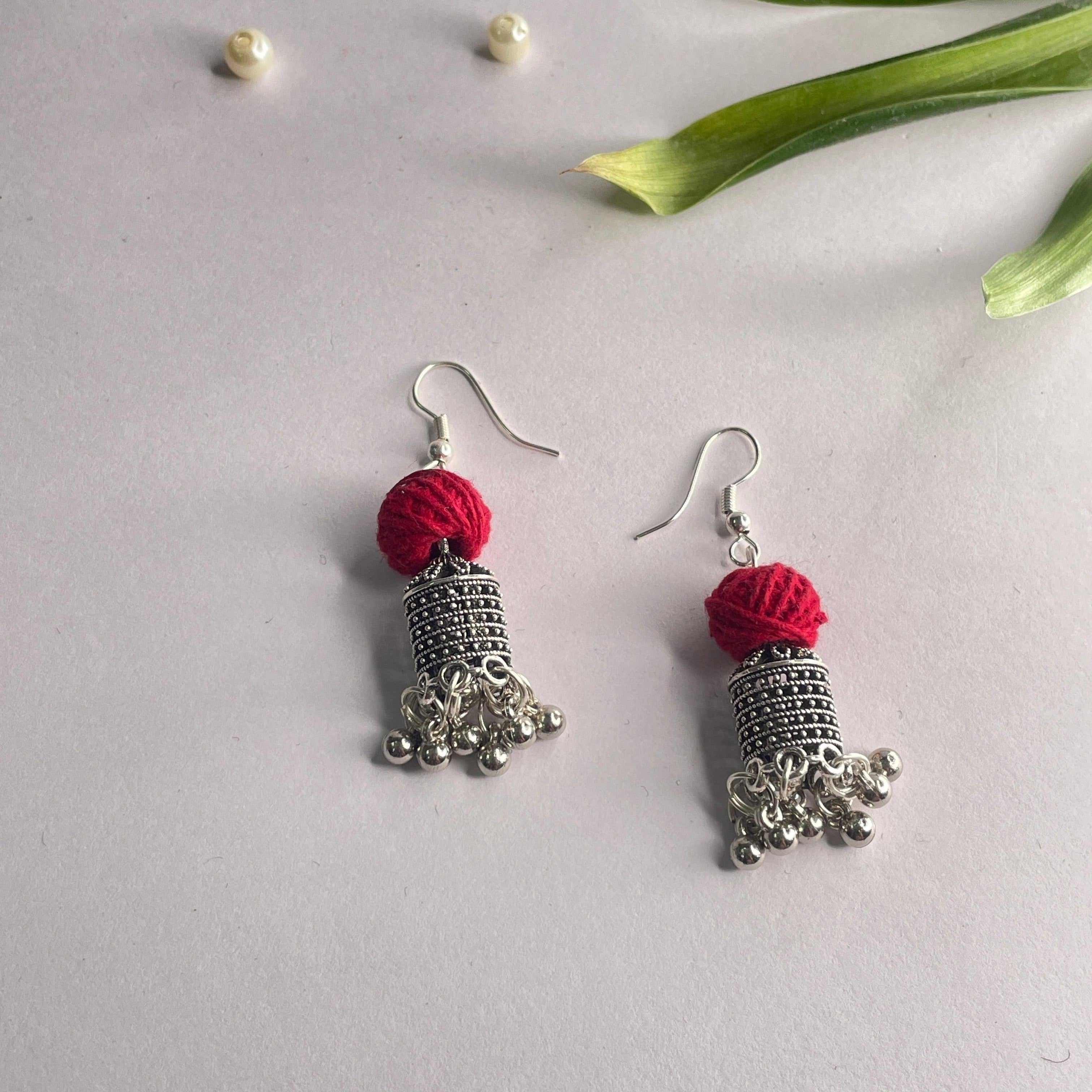 Oxidised Charms Multi Color Handmade Drop (Earrings) HM-ER-028 - KHOJ.CITY