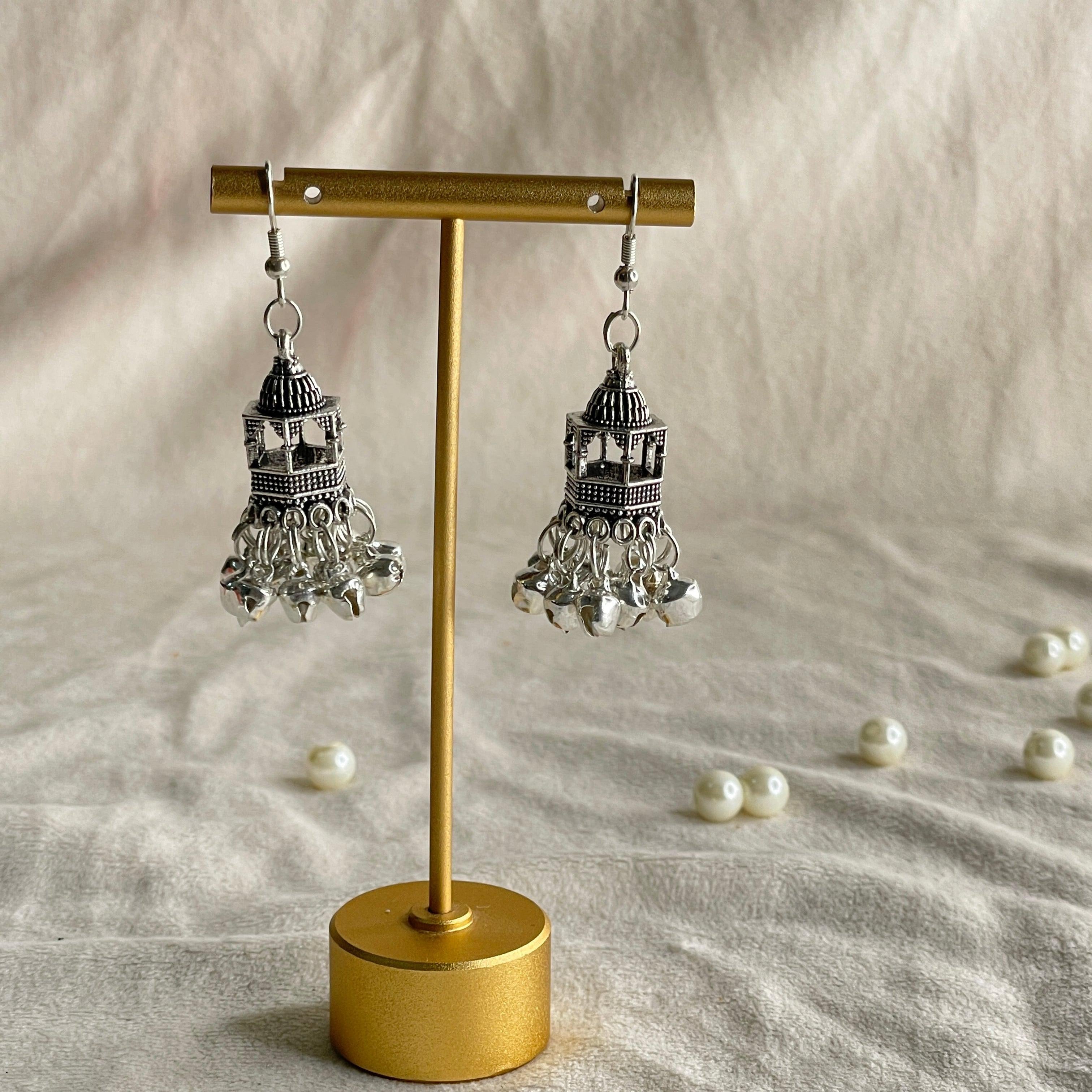 Oxidised Charms Multi Color Handmade Drop (Earrings) HM-ER-039 - KHOJ.CITY