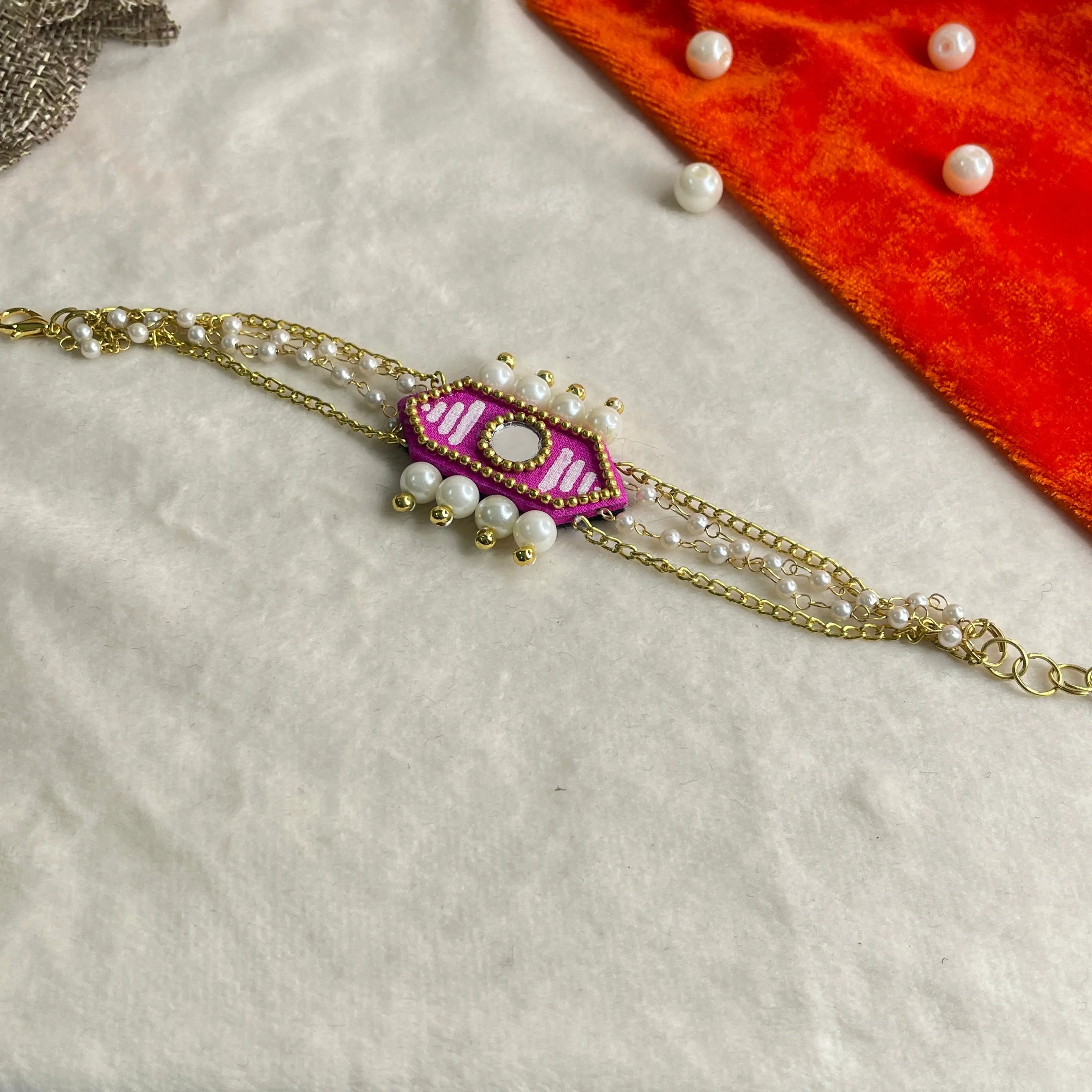 Nalini Traditional Multi Color Hand Painted (Bracelet) HP-BR-001 - KHOJ.CITY