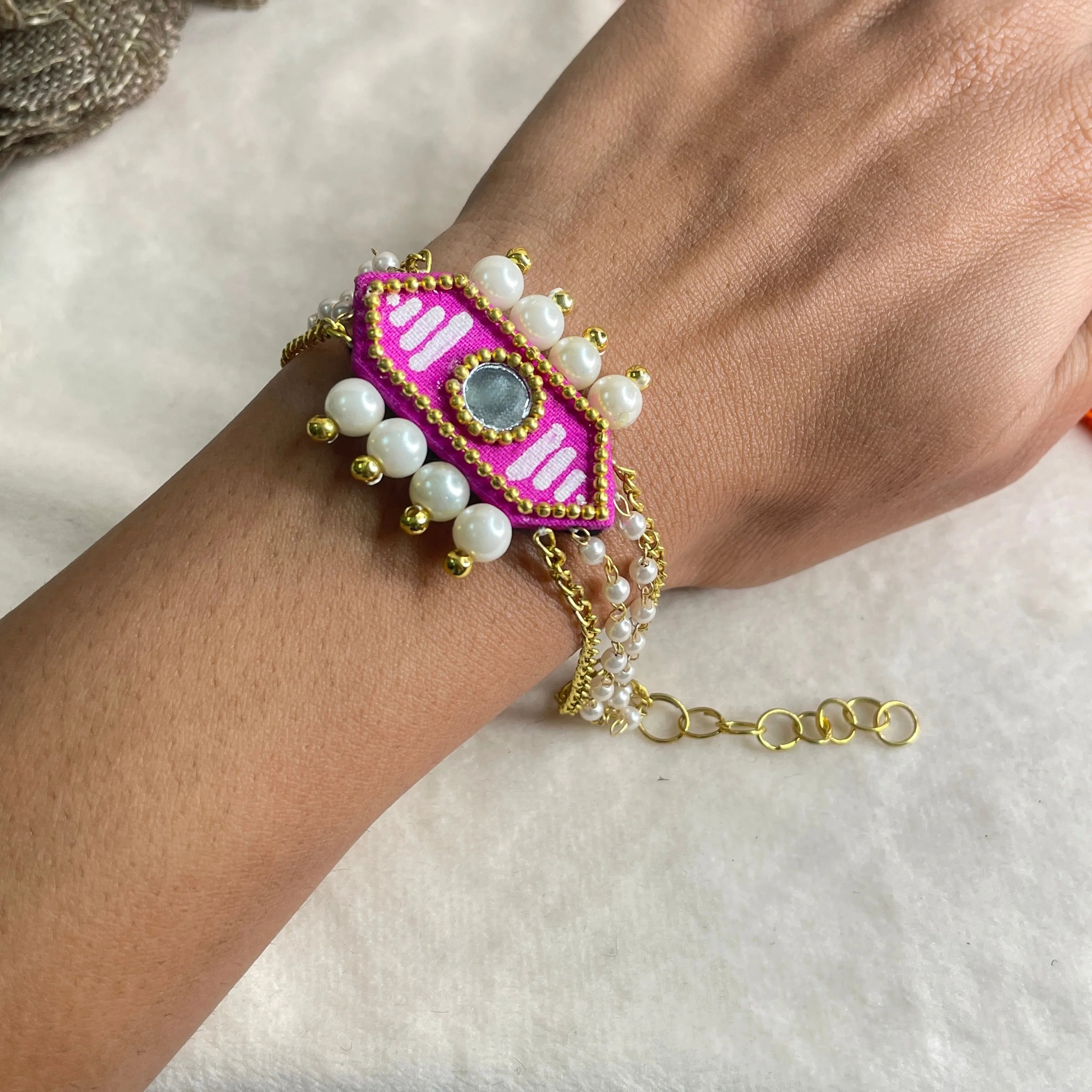 Nalini Traditional Multi Color Hand Painted (Bracelet) HP-BR-001 - KHOJ.CITY