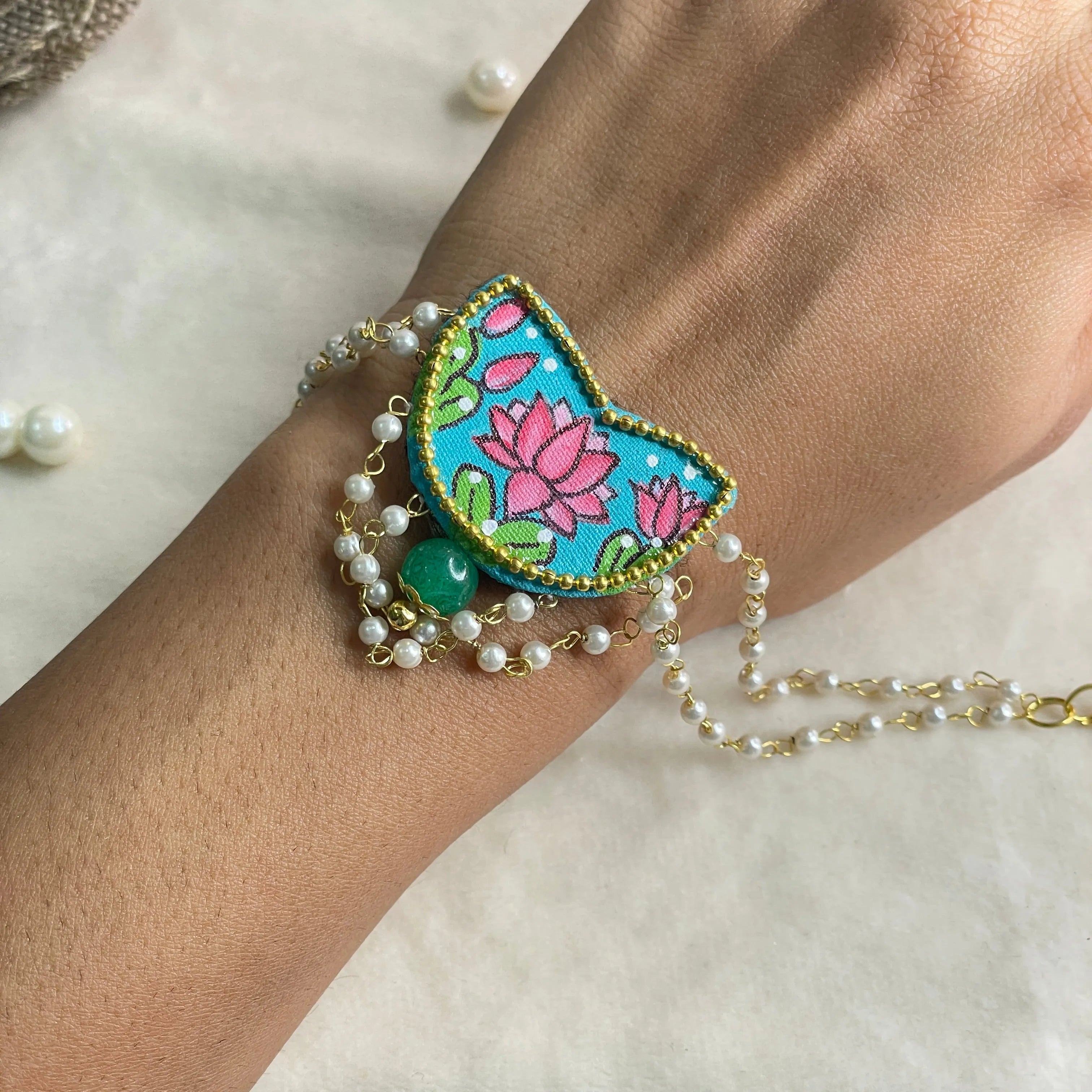 Kaatyayani Traditional Multi Color Hand Painted (Bracelet) HP-BR-006 - KHOJ.CITY