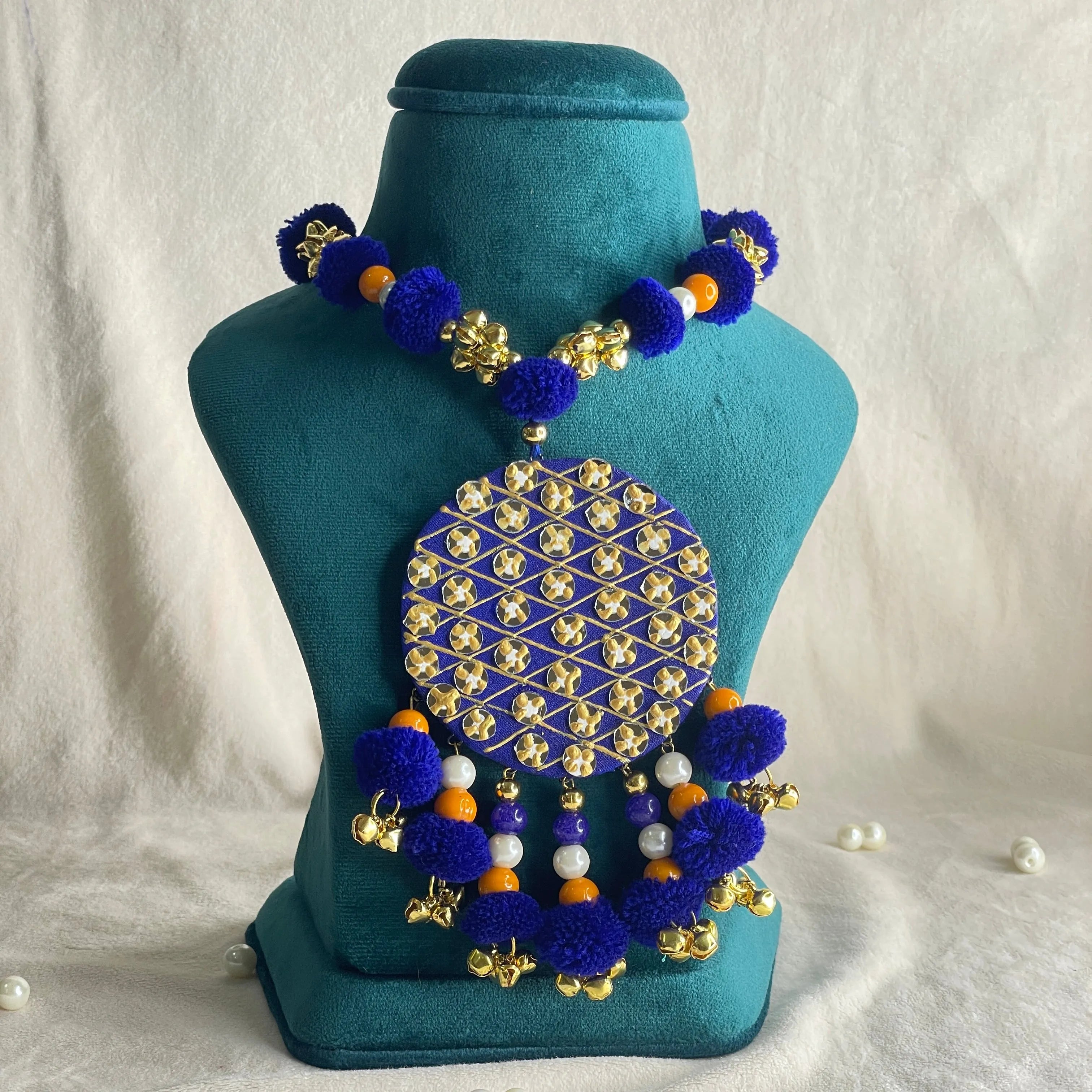 Azure Classic Multi Color Hand Painted (Necklace) HP-NP-125 - KHOJ.CITY