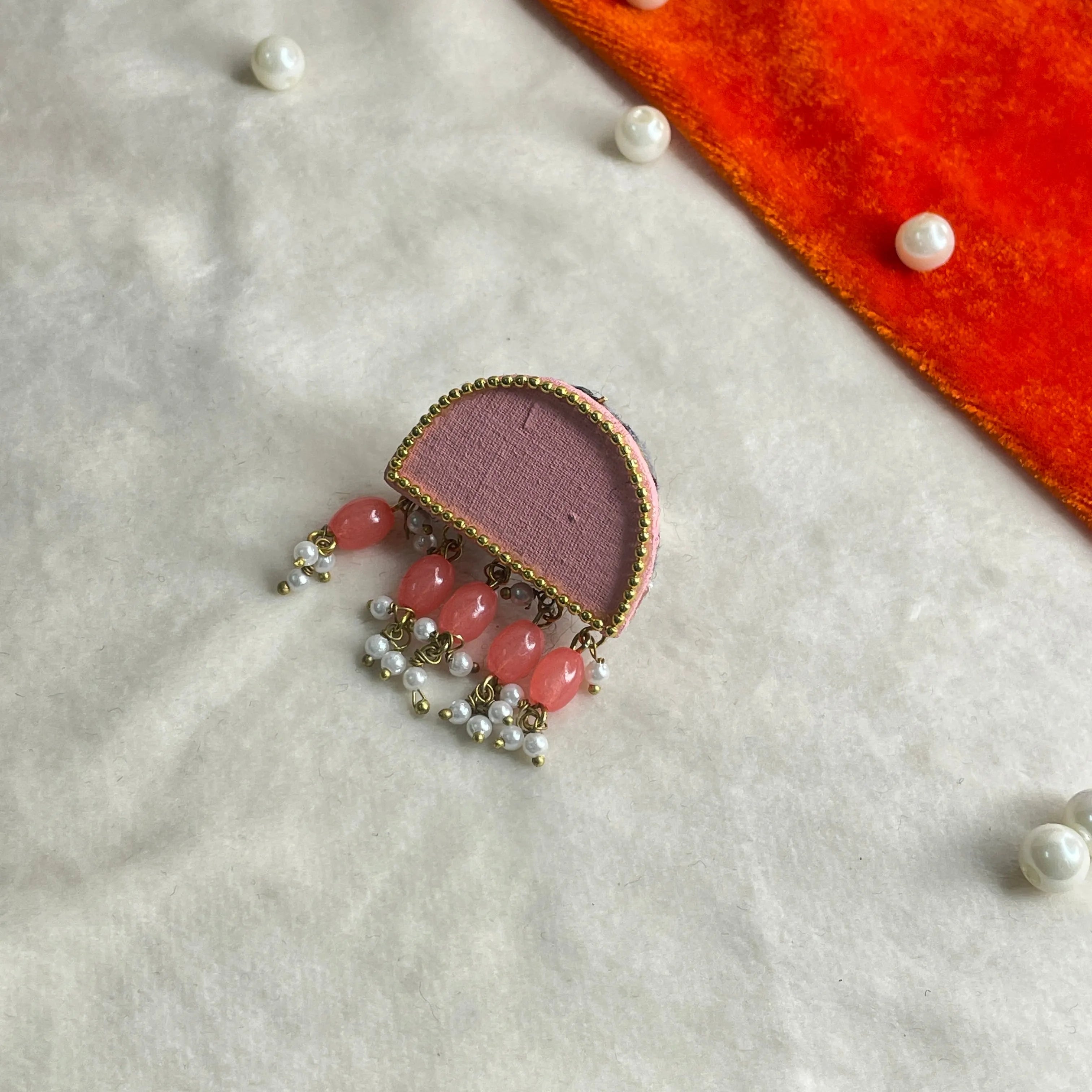 Salmon Classic Multi Color Hand Painted (Ring) HP-RG-003 - KHOJ.CITY