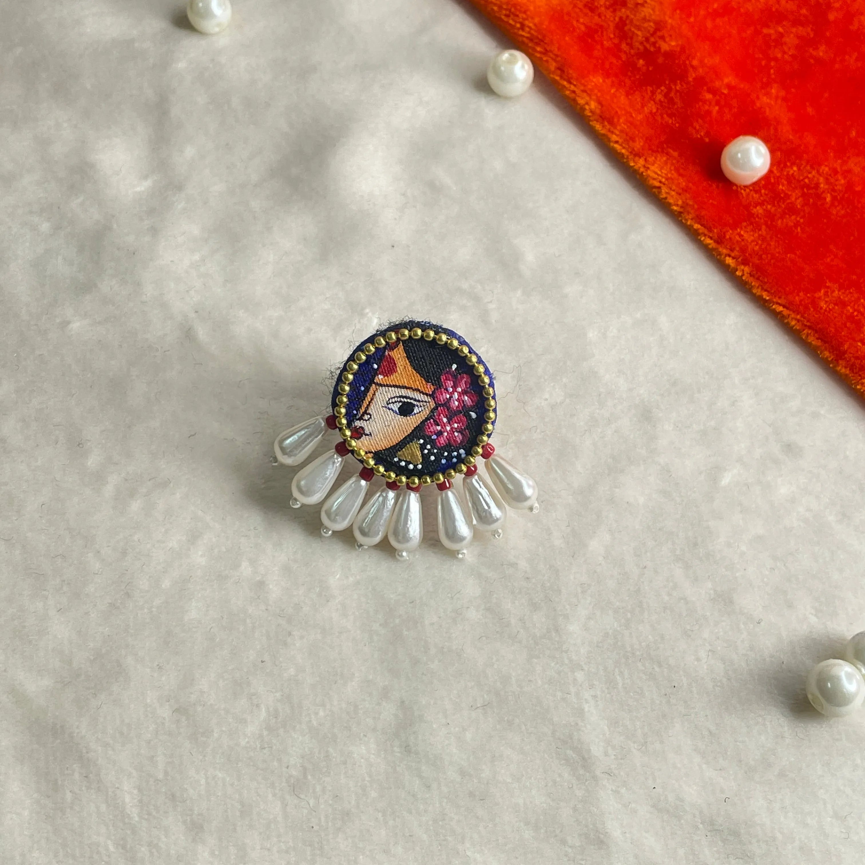 Amyah Bohemian Multi Color Hand Painted (Ring) HP-RG-005 - KHOJ.CITY