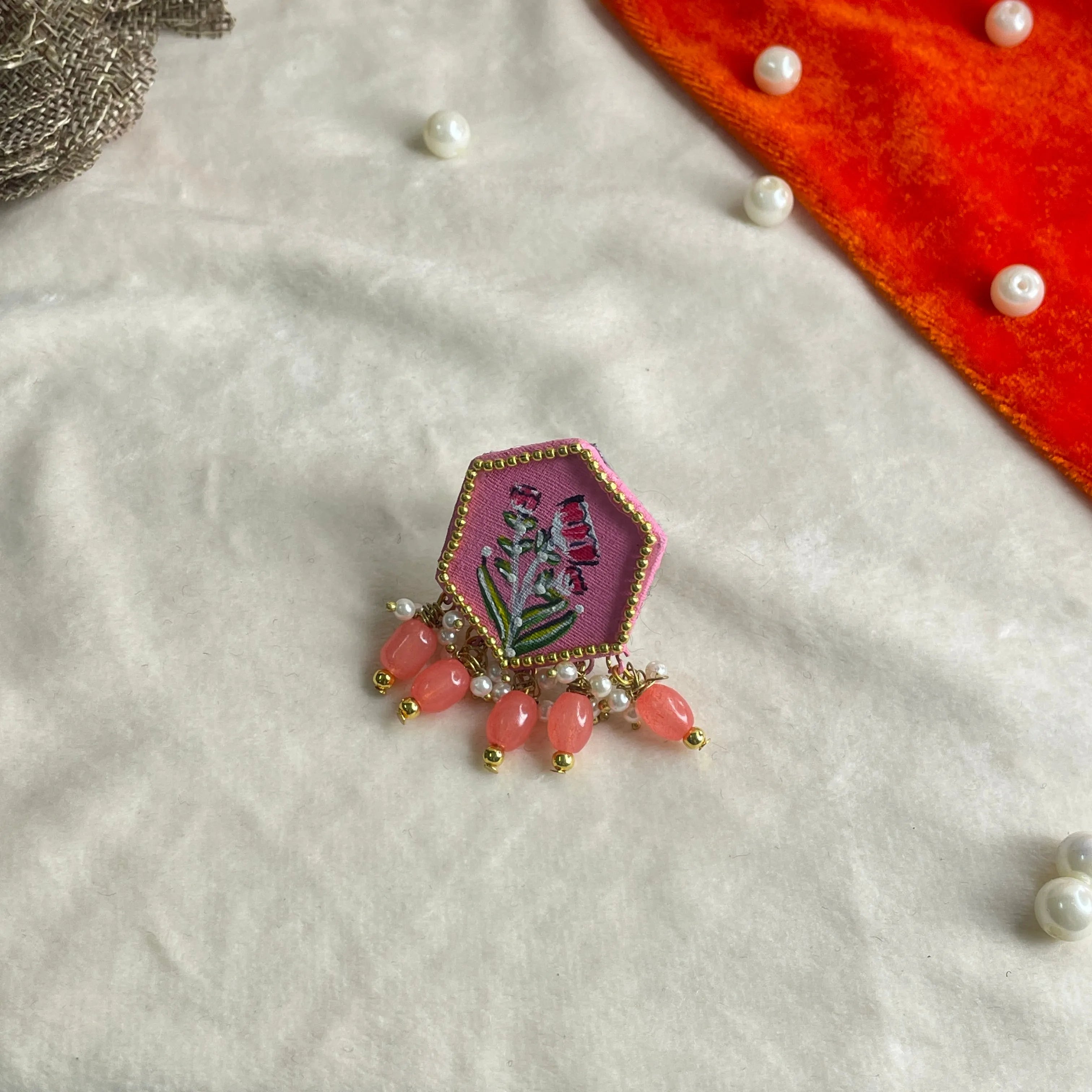 Peachy Classic Multi Color Hand Painted (Ring) HP-RG-012 - KHOJ.CITY