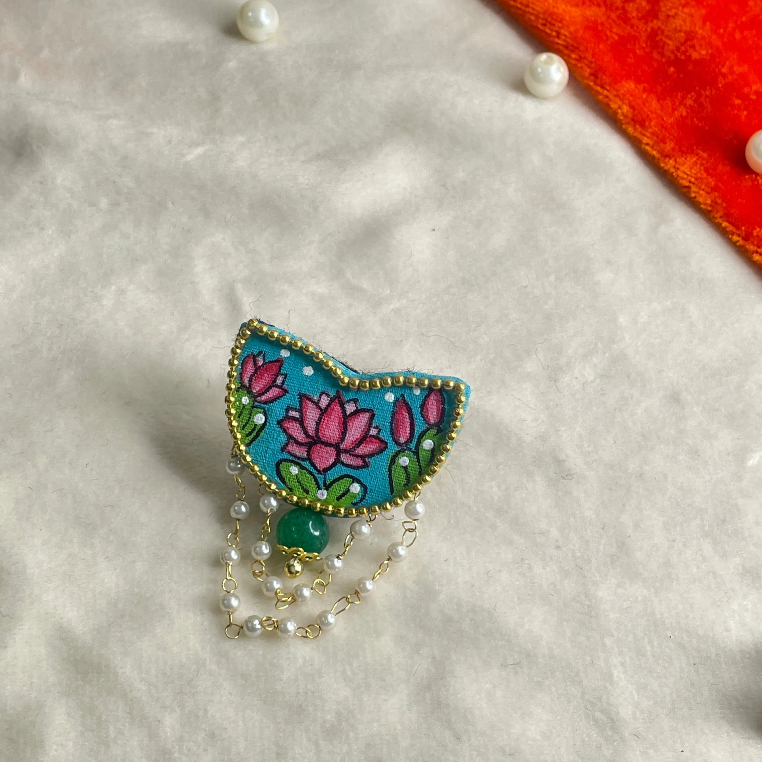 Kaatyayani Classic Multi Color Hand Painted (Ring) HP-RG-014 - KHOJ.CITY