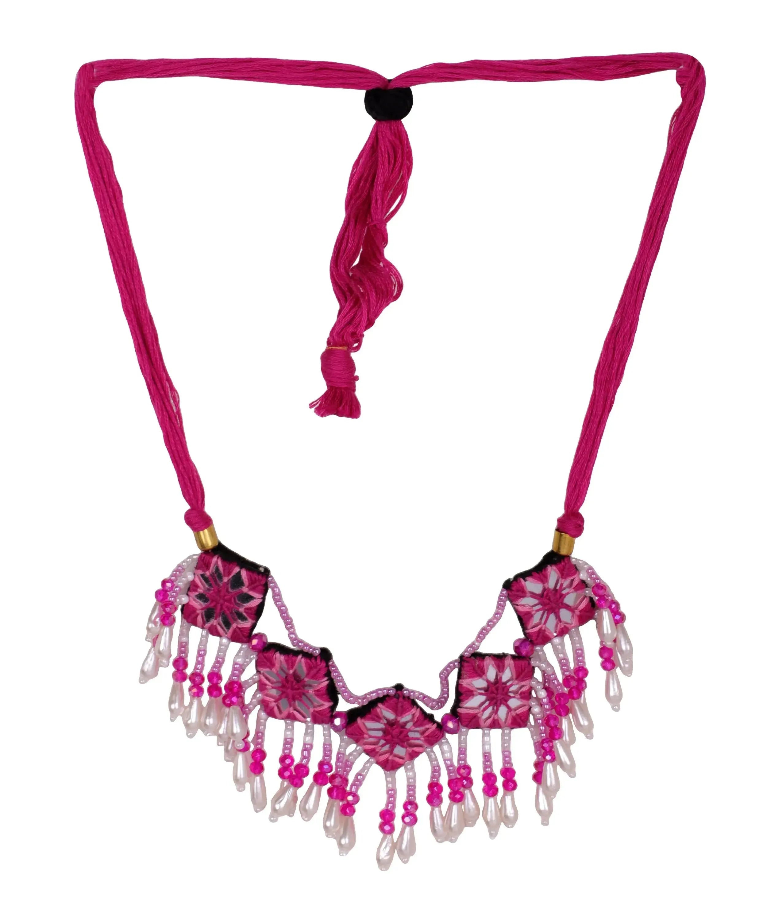 Harper Mirror Classic Multi Color Handmade Bridal Jewelry (Shaadi Set) -005 - KHOJ.CITY