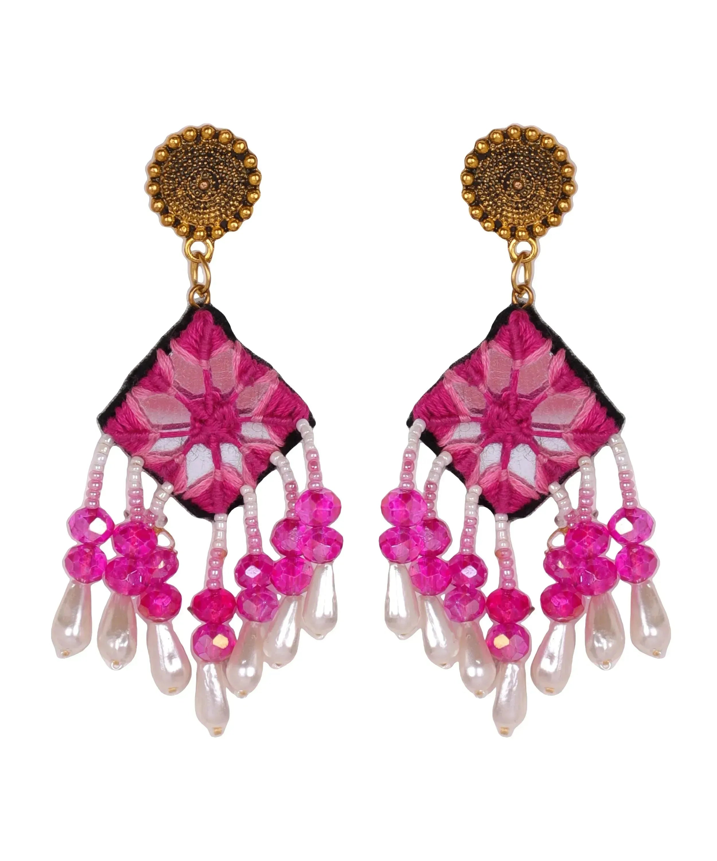 Harper Mirror Classic Multi Color Handmade Bridal Jewelry (Shaadi Set) -005 - KHOJ.CITY