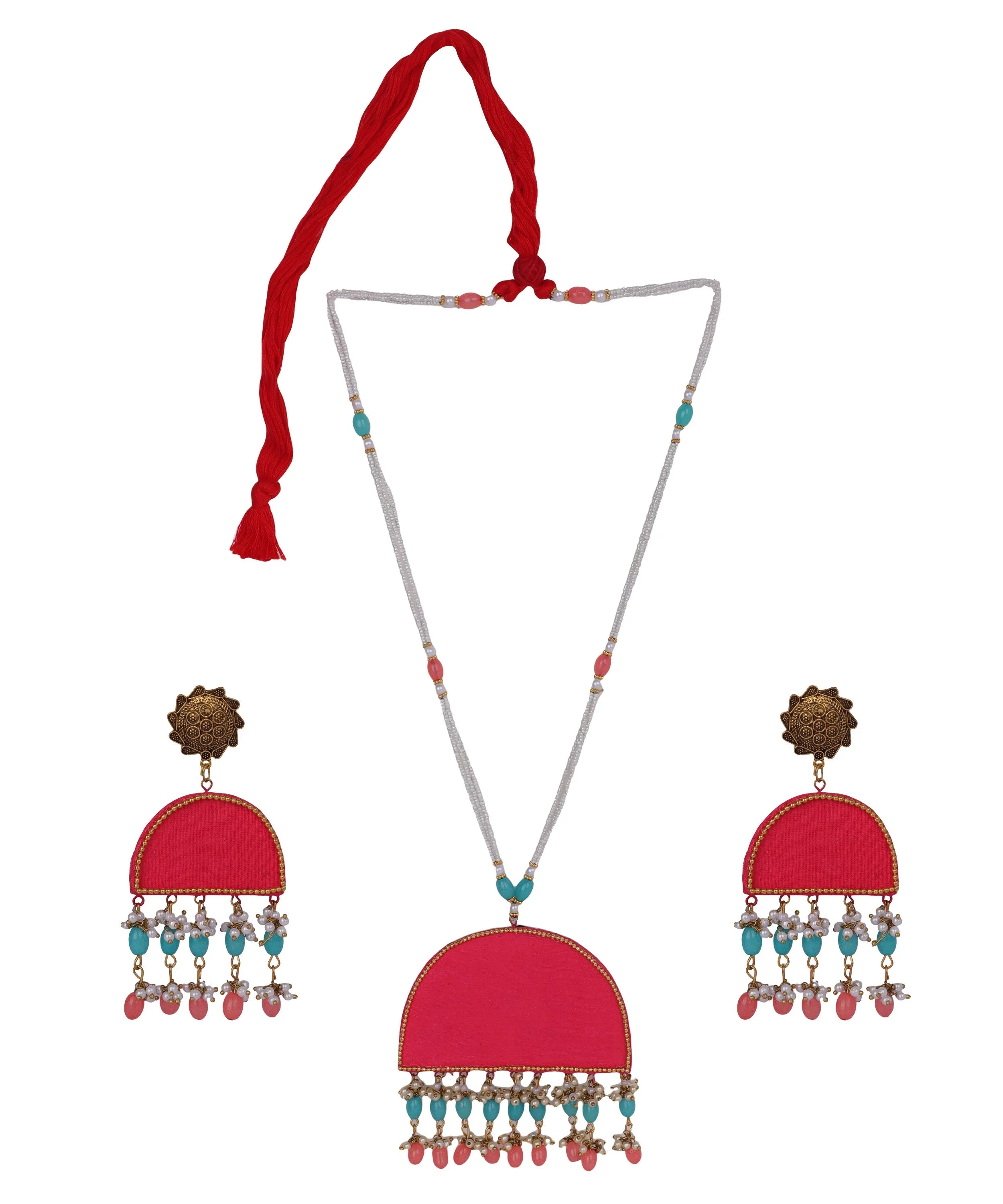 Hasti Classic Multi Color Hand Painted (Necklace Set) HP-NP-189 - KHOJ.CITY