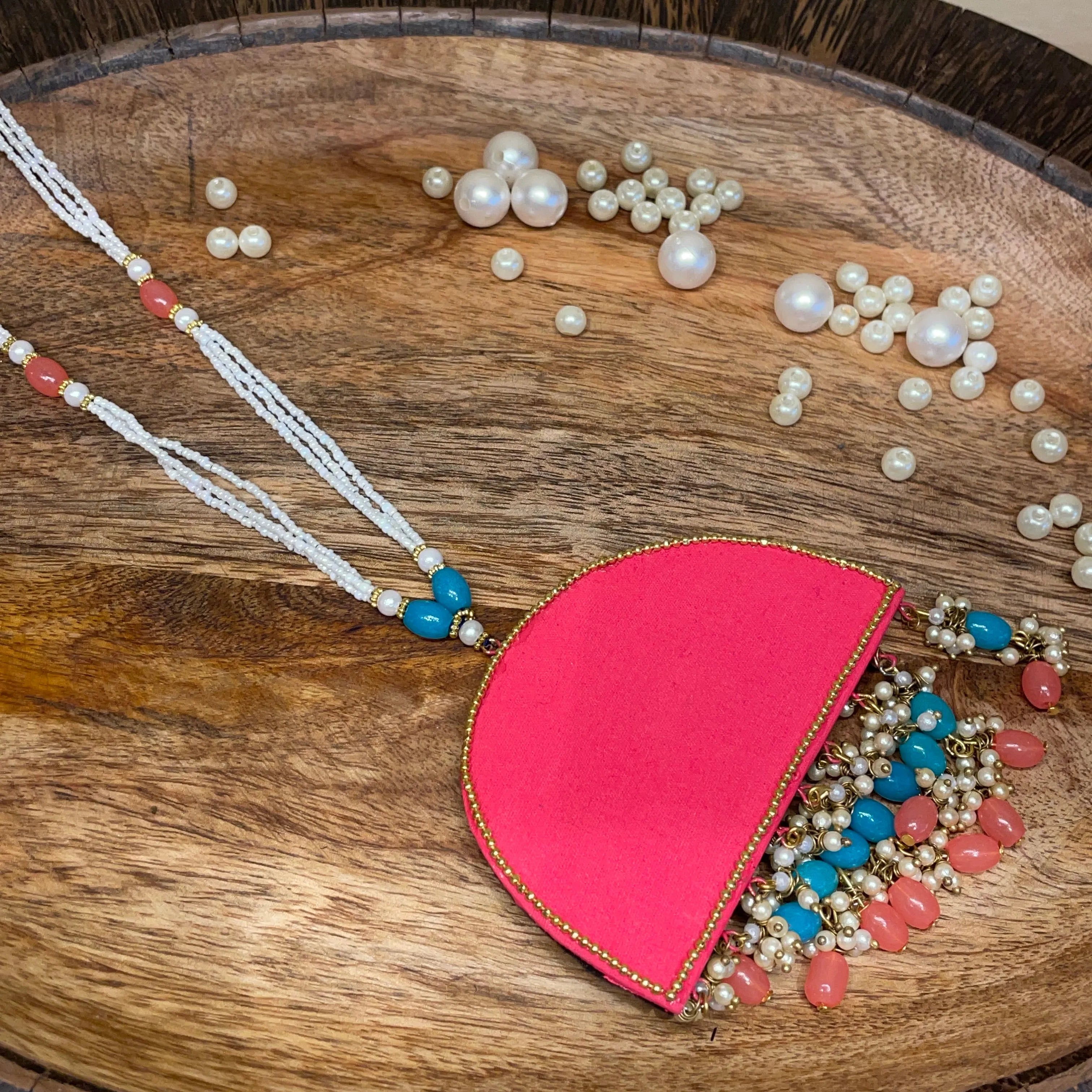 Hasti Classic Multi Color Hand Painted (Necklace) HP-NP-043 - KHOJ.CITY