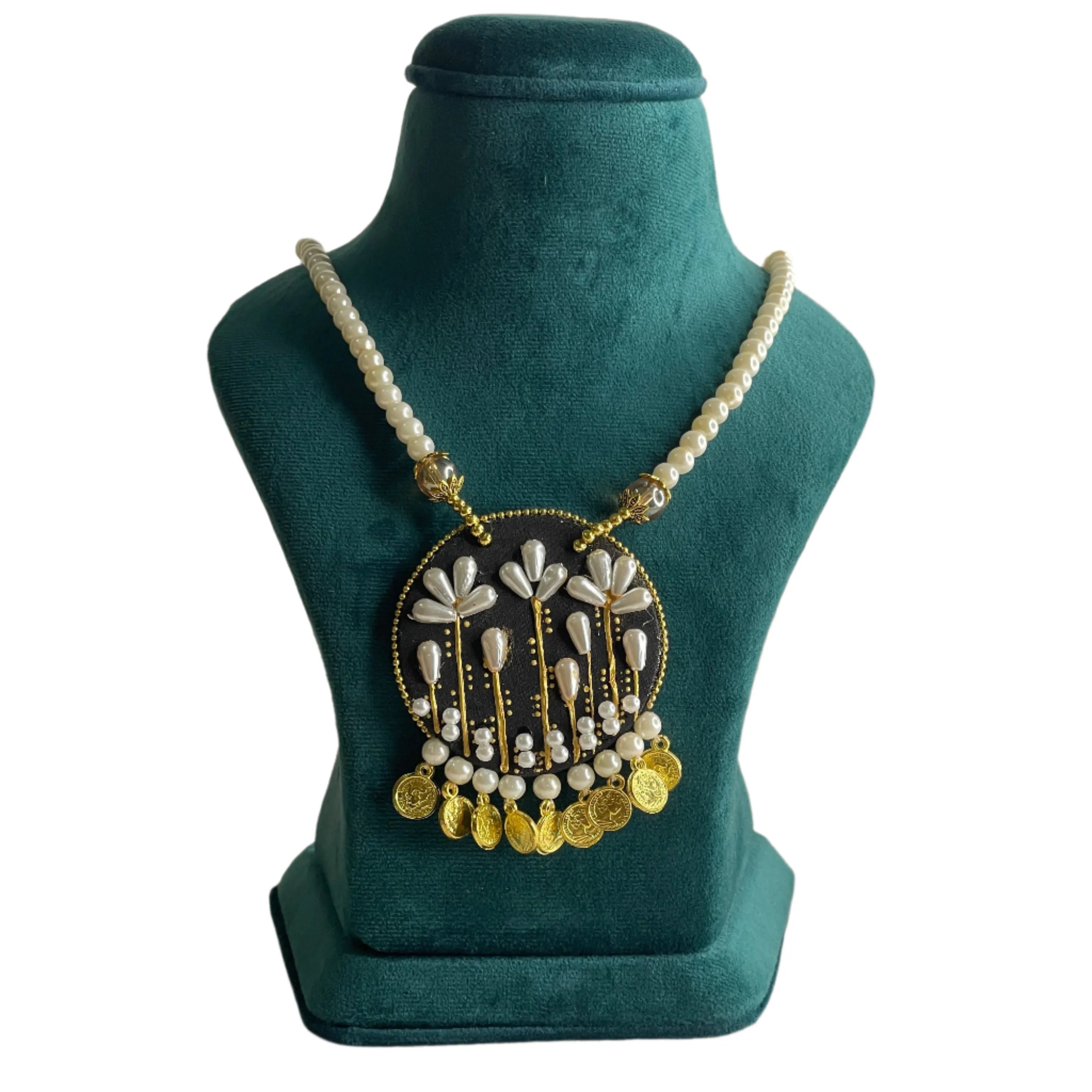 Ivory Classic Multi Color Handmade (Necklace) HM-NP-020 - KHOJ.CITY