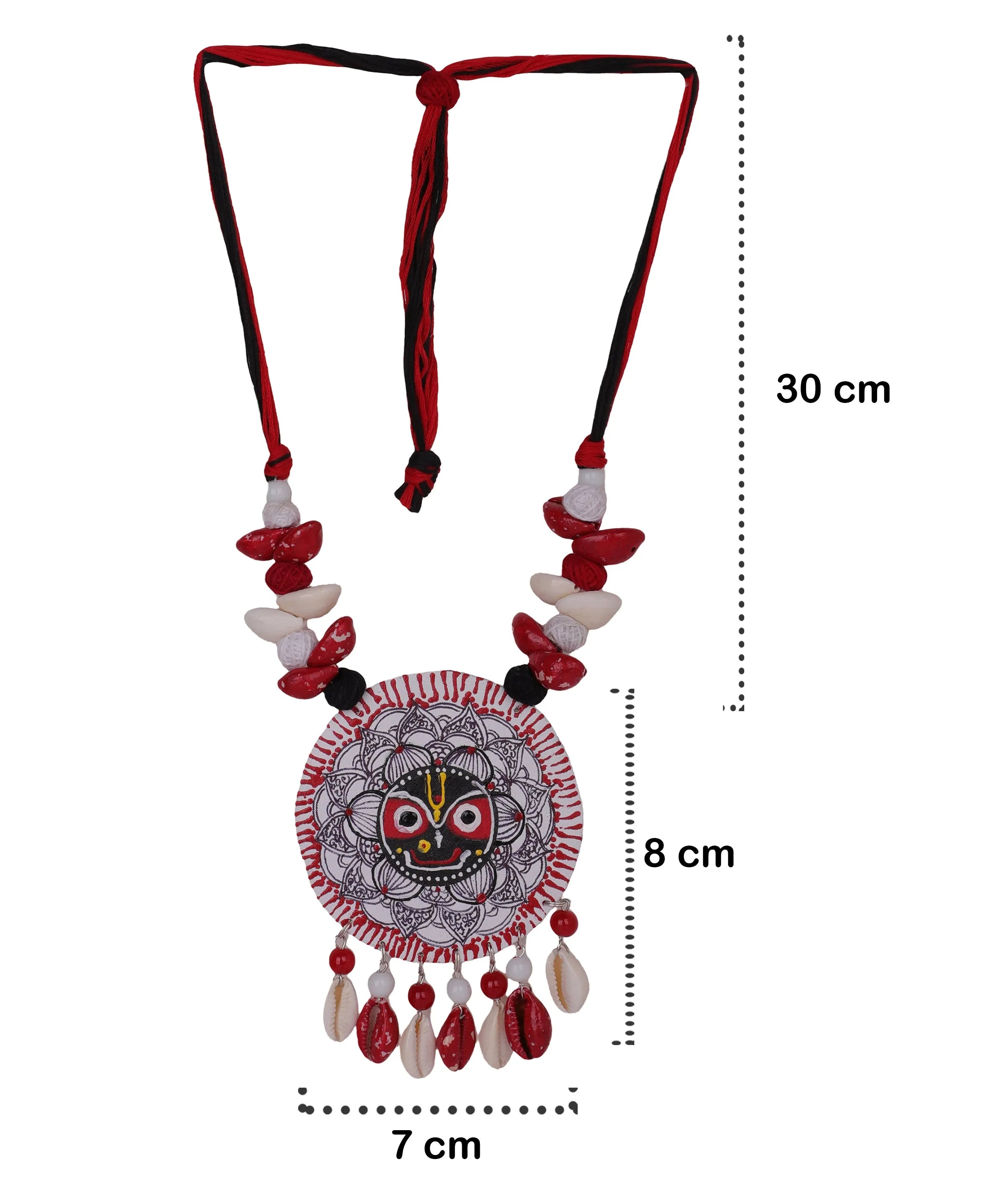 Jagabandhu Traditional Multi Color Hand Painted (Necklace) HP-NP-126 - KHOJ.CITY