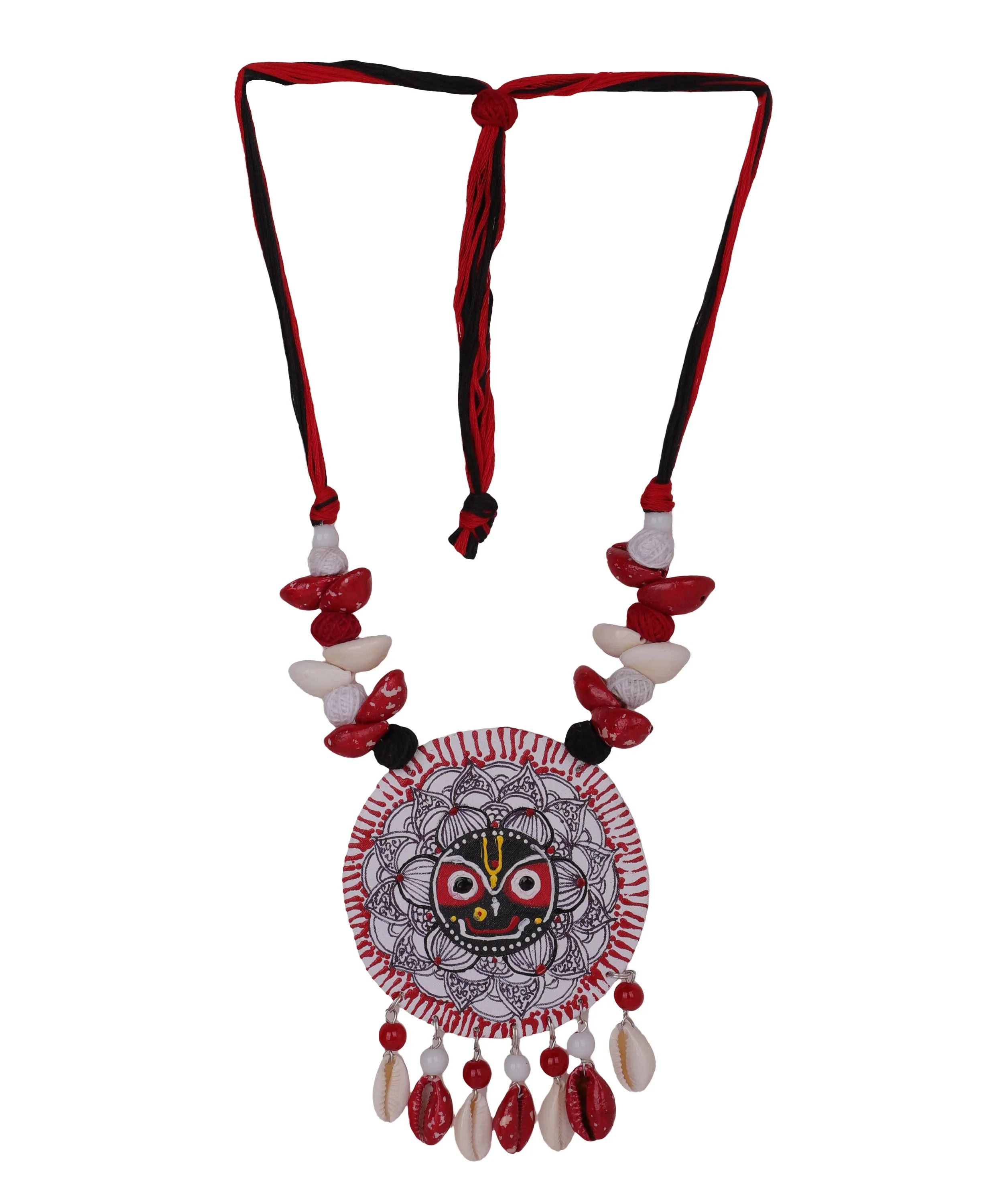 Jagabandhu Traditional Multi Color Hand Painted (Necklace Set) HP-NP-191 - KHOJ.CITY