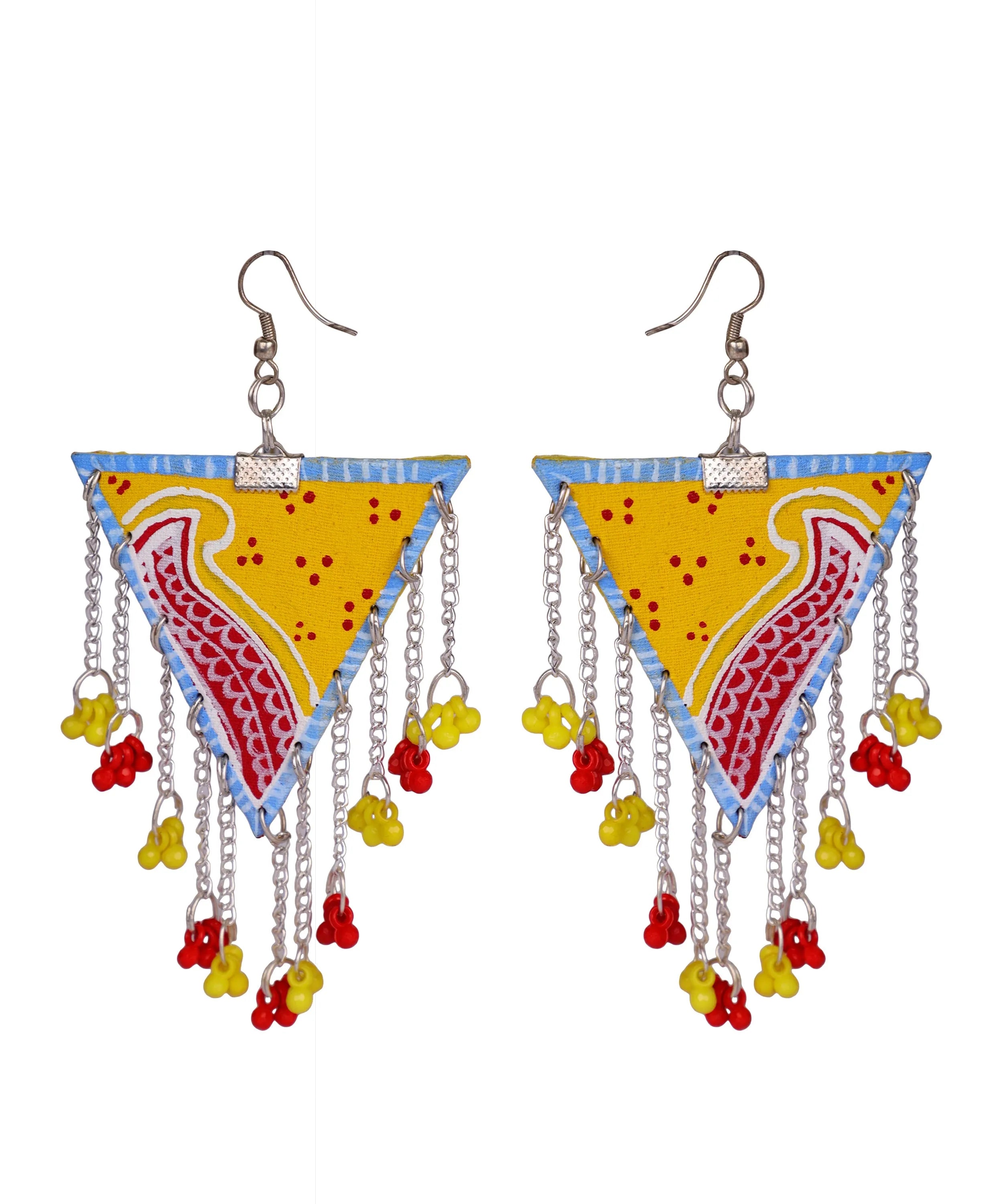 Jalsa Traditional Multi Color Hand Painted Drop (Earrings) HP-ER-082 - KHOJ.CITY