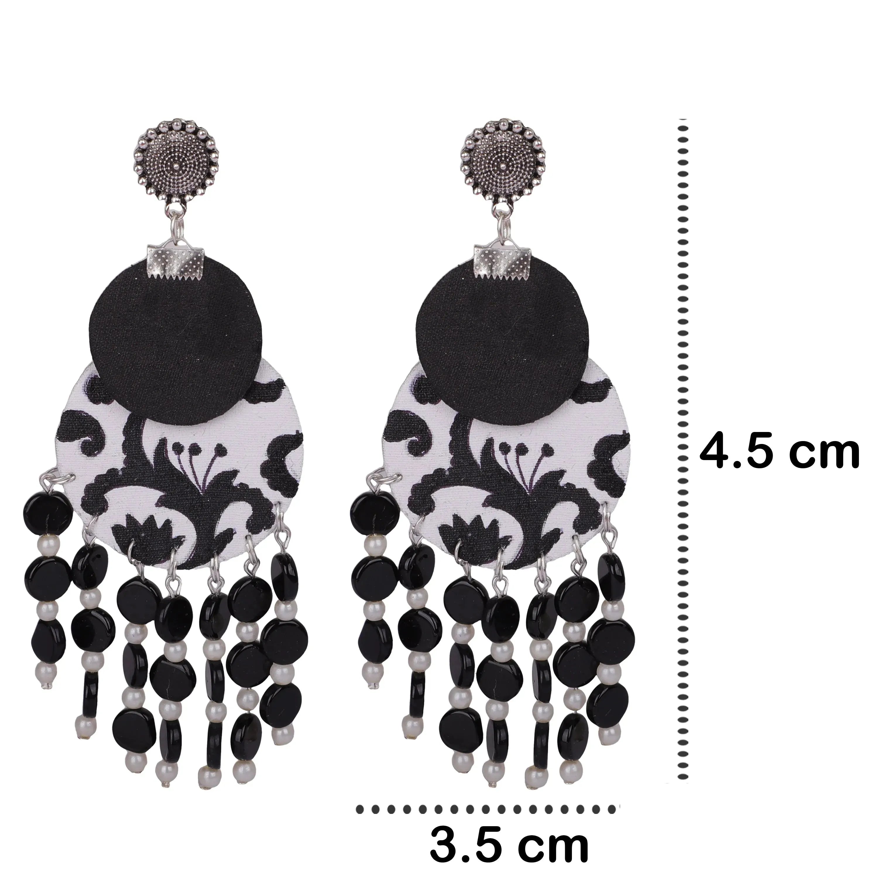 Jet Black Classic Multi Color Hand Painted (Necklace Set) HP-NP-192 - KHOJ.CITY