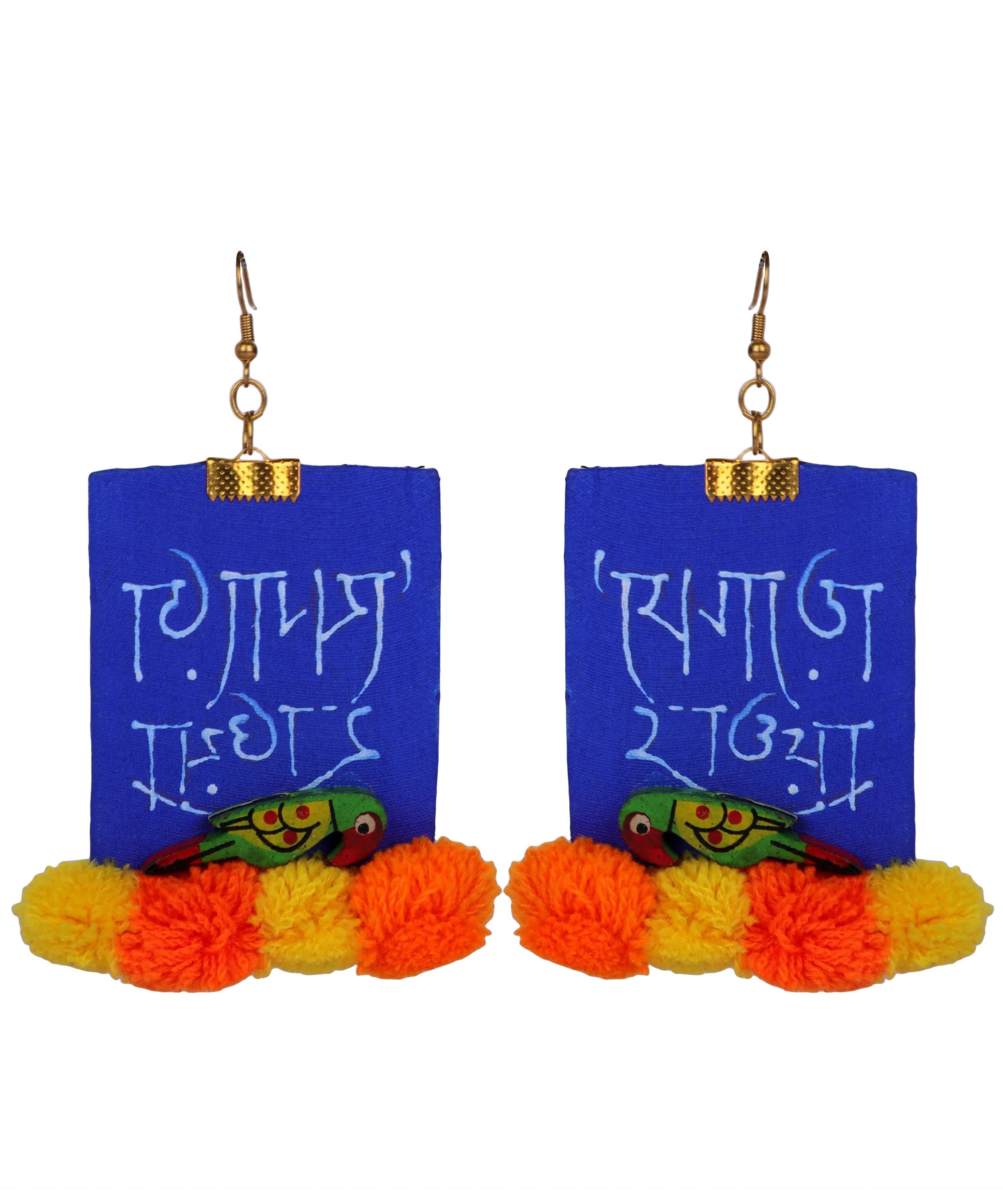 Jiva Traditional Multi Color Hand Painted Drop (Earrings) HP-ER-085 - KHOJ.CITY