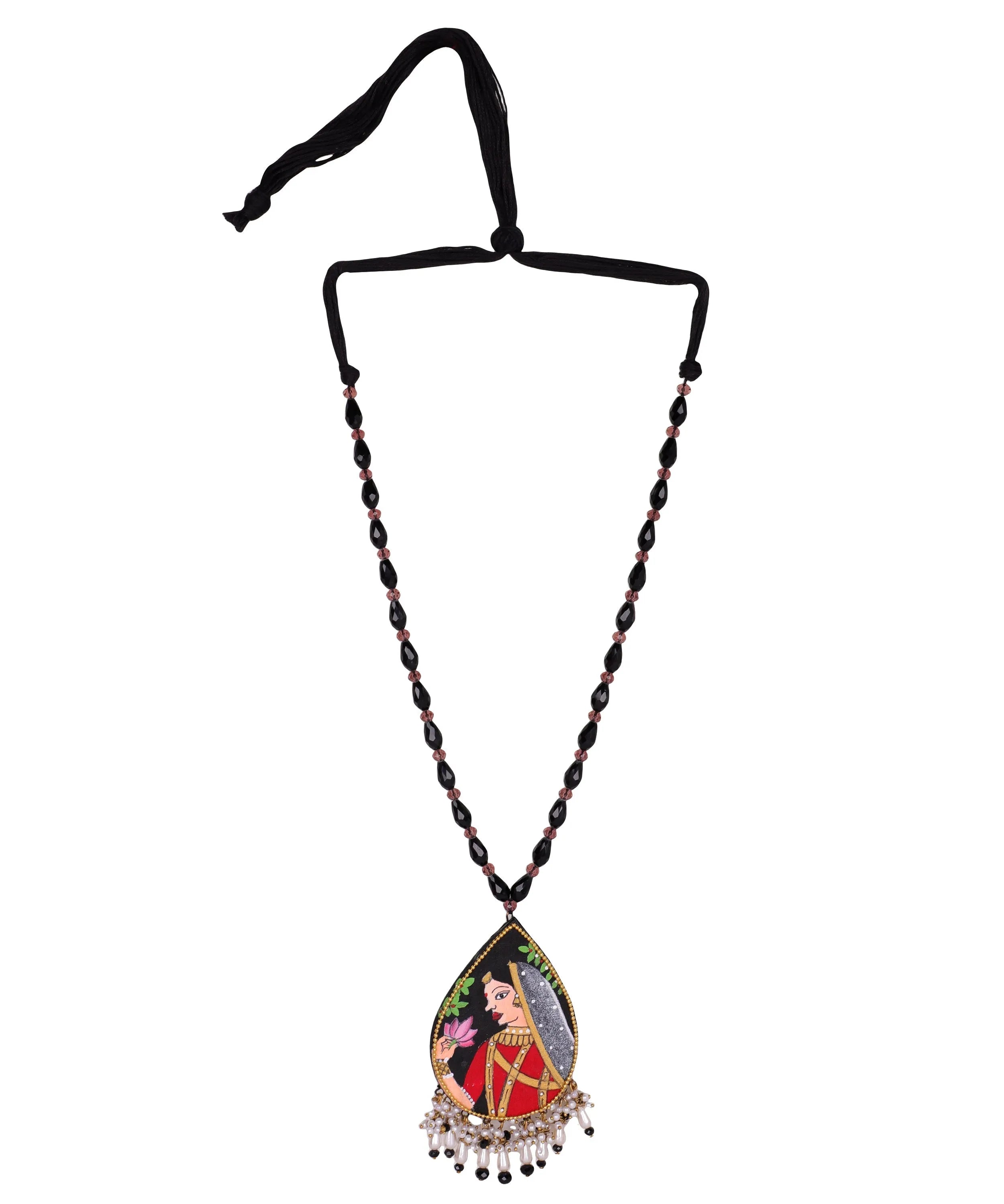 Kali Black Classic Hand Painted (Necklace) HP-NP-061 - KHOJ.CITY