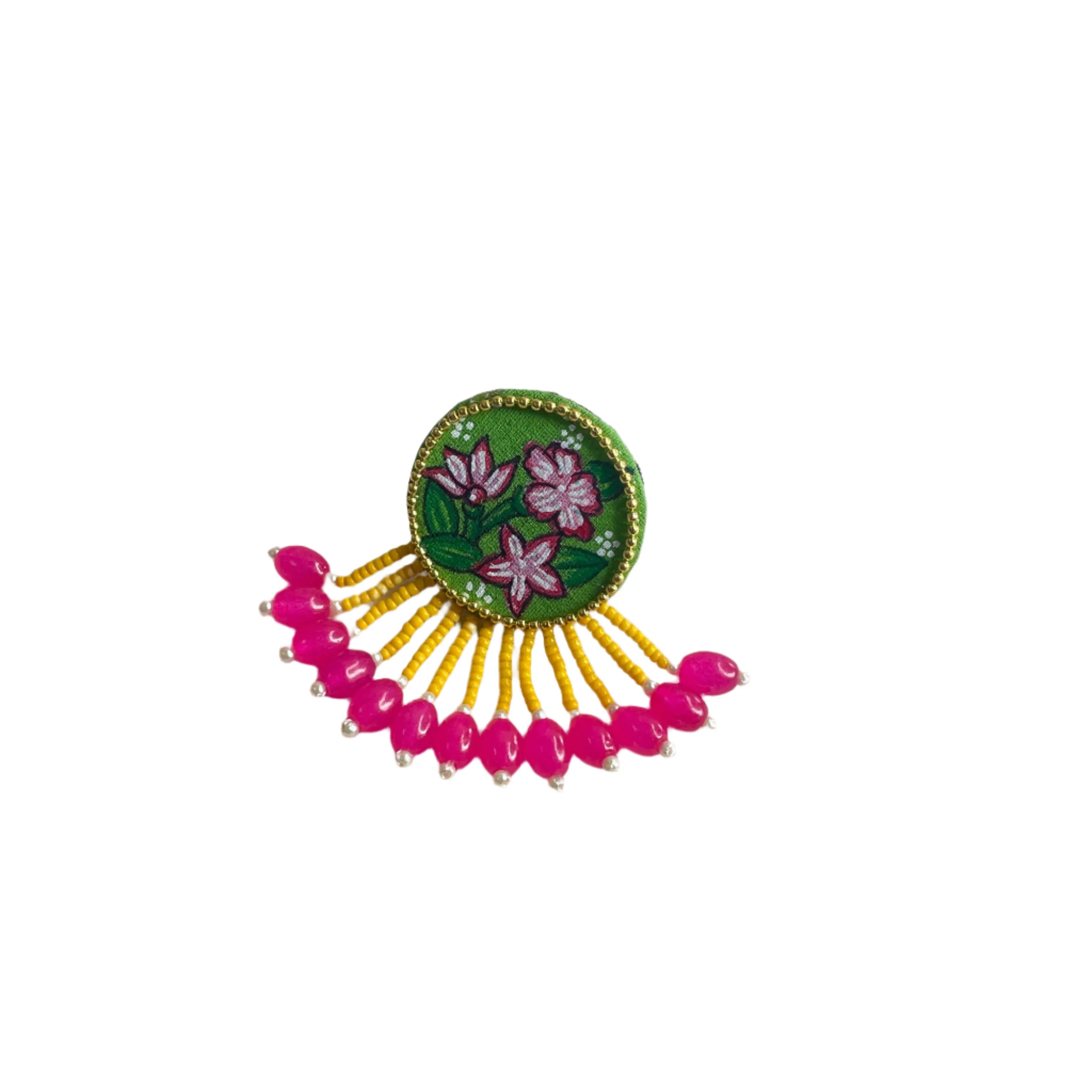 Leafy Classic Multi Color Hand Painted (Ring) HP-RG-013 - KHOJ.CITY