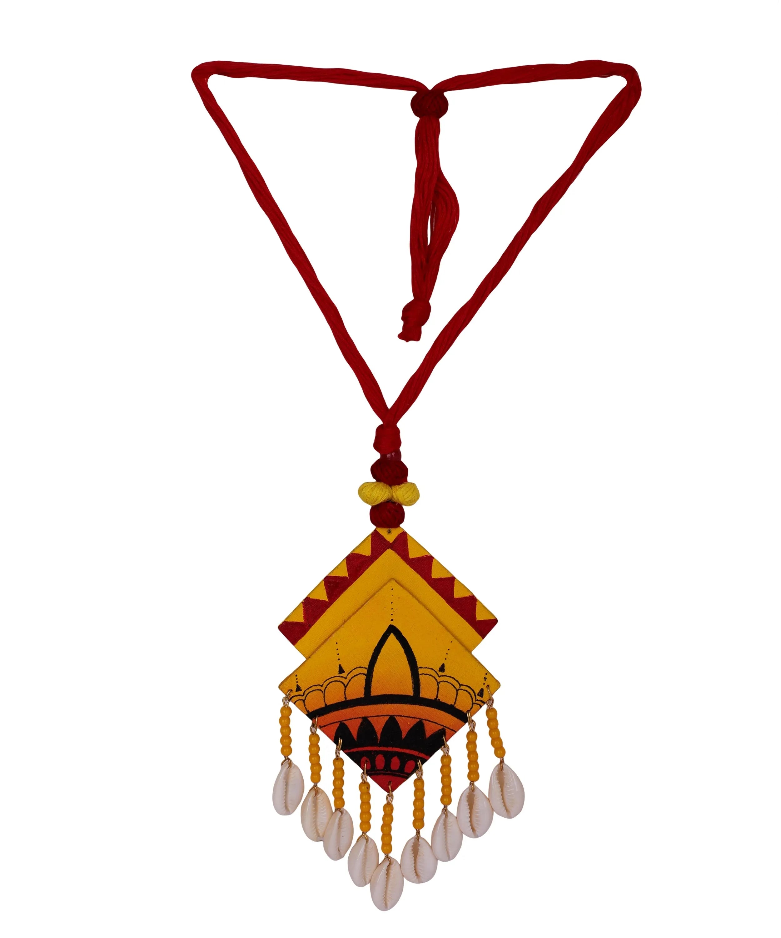 Mahal Bohemian Multi Color Hand Painted (Necklace) HP-NP-058 - KHOJ.CITY