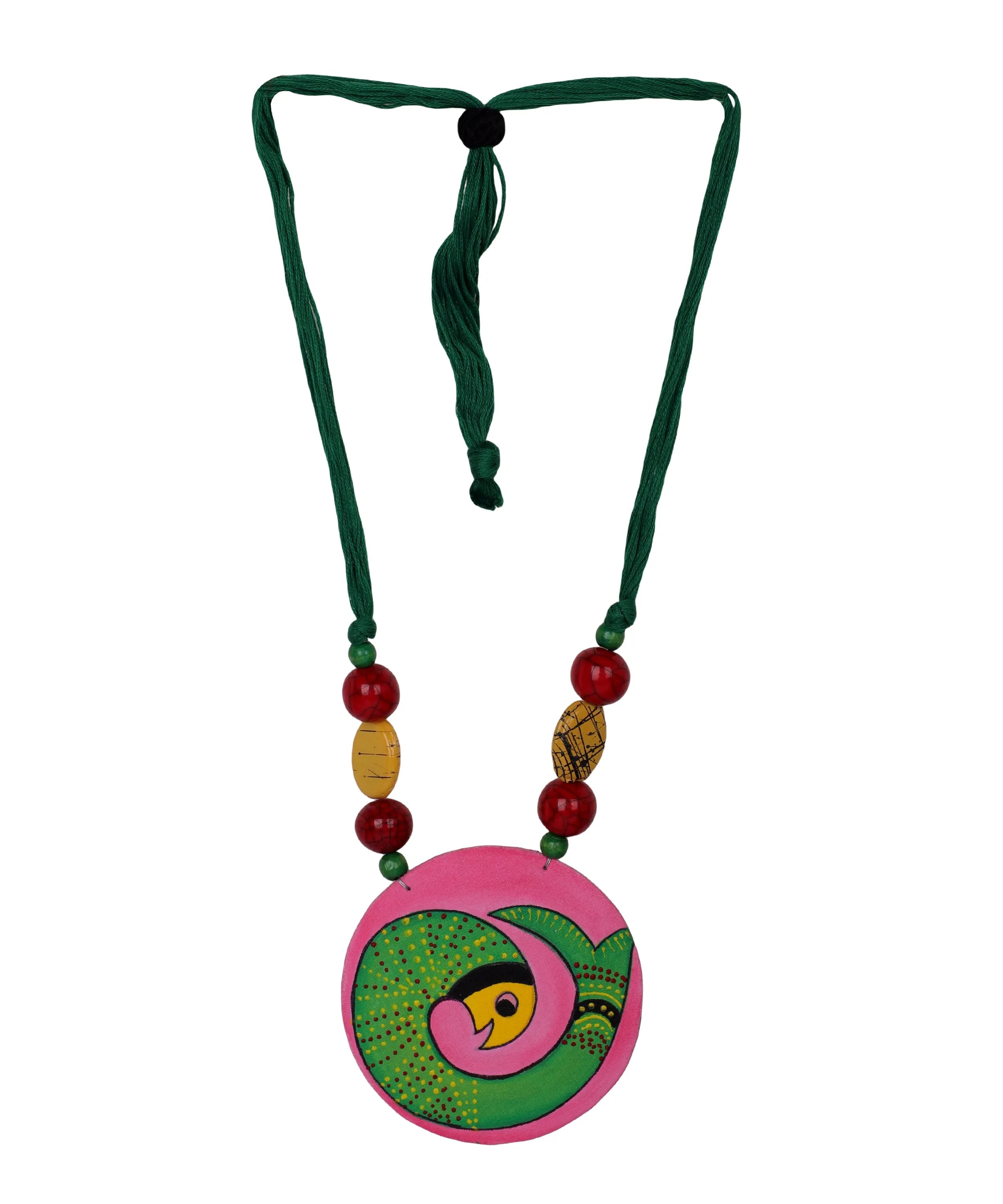 Matsya Classic Multi Color Hand Painted (Necklace Set) HP-NP-059 - KHOJ.CITY