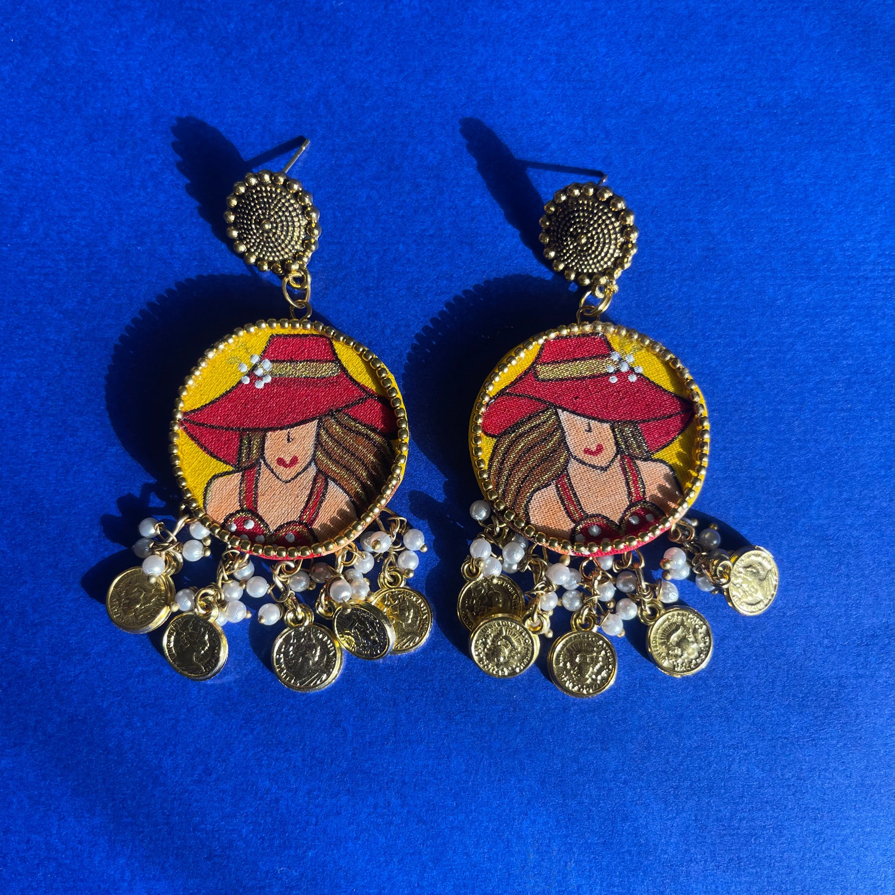 Seton Traditional Yellow Handmade Drop (Earrings) HP-ER- - KHOJ.CITY