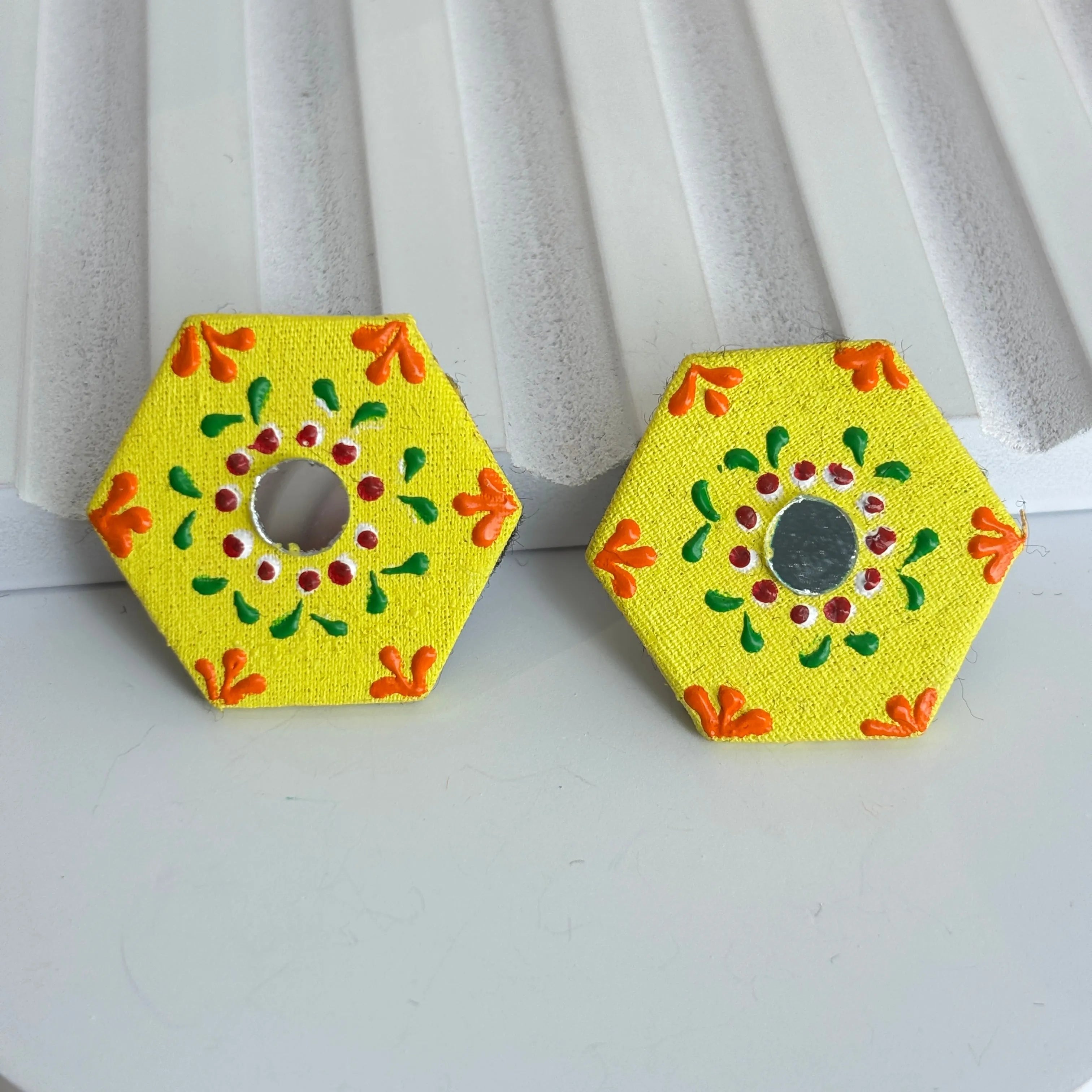 Mini Classic Multi Color Hand Painted Stud (Earrings) HP-ER-217 - KHOJ.CITY
