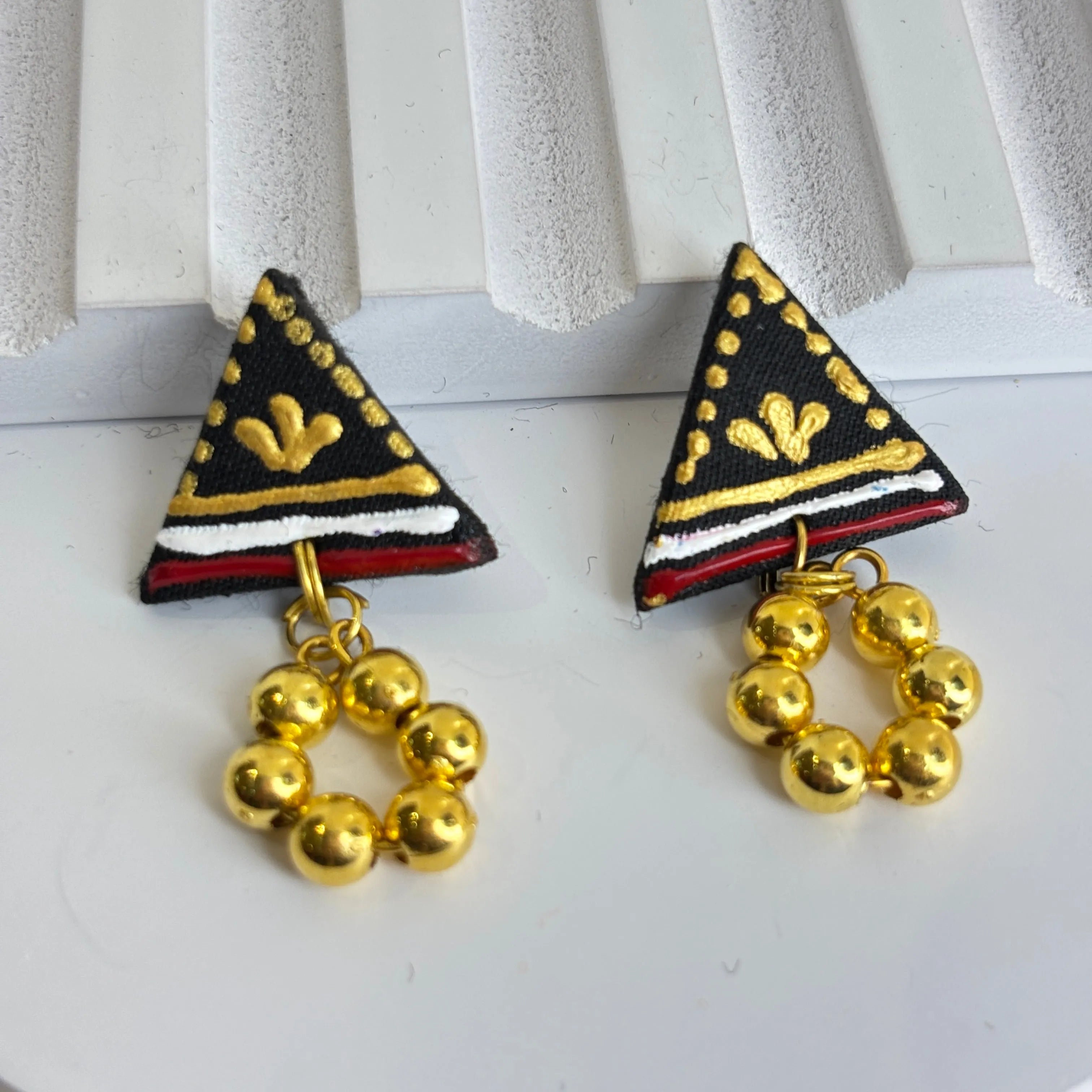 Mini Classic Multi Color Hand Painted Stud (Earrings) HP-ER-220 - KHOJ.CITY