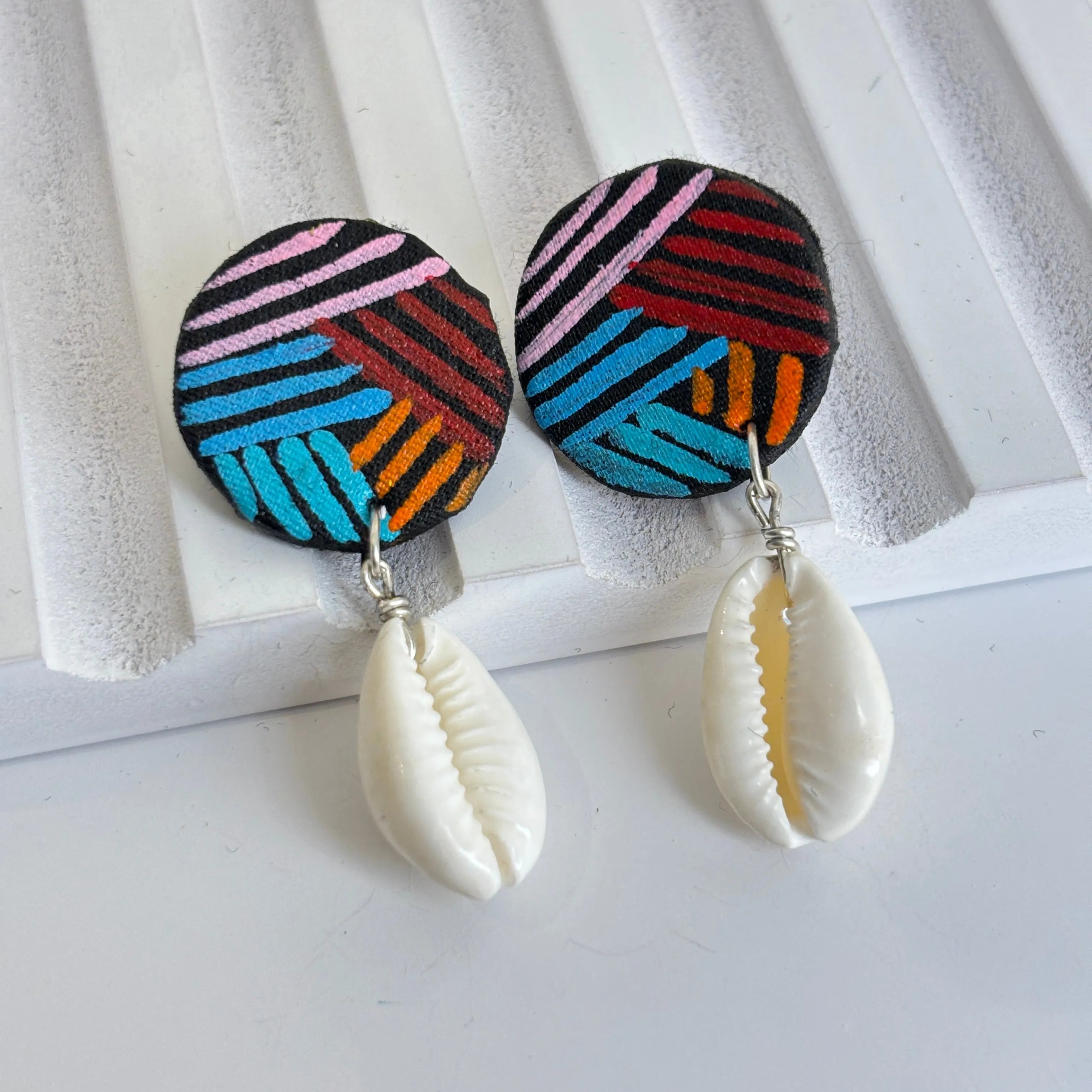 Mini Classic Multi Color Hand Painted Stud (Earrings) HP-ER-225 - KHOJ.CITY