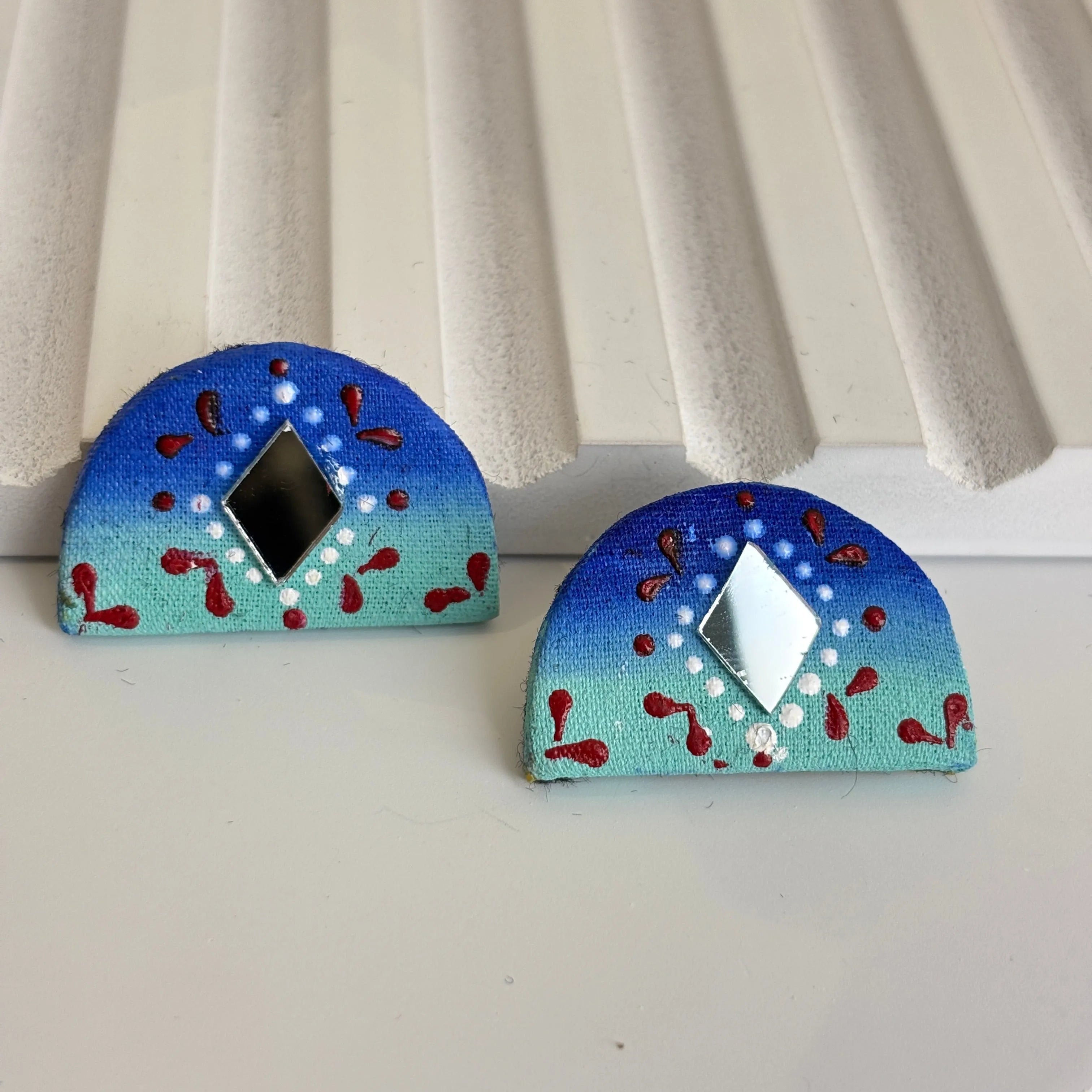 Mini Classic Multi Color Hand Painted Stud (Earrings) HP-ER-235 - KHOJ.CITY