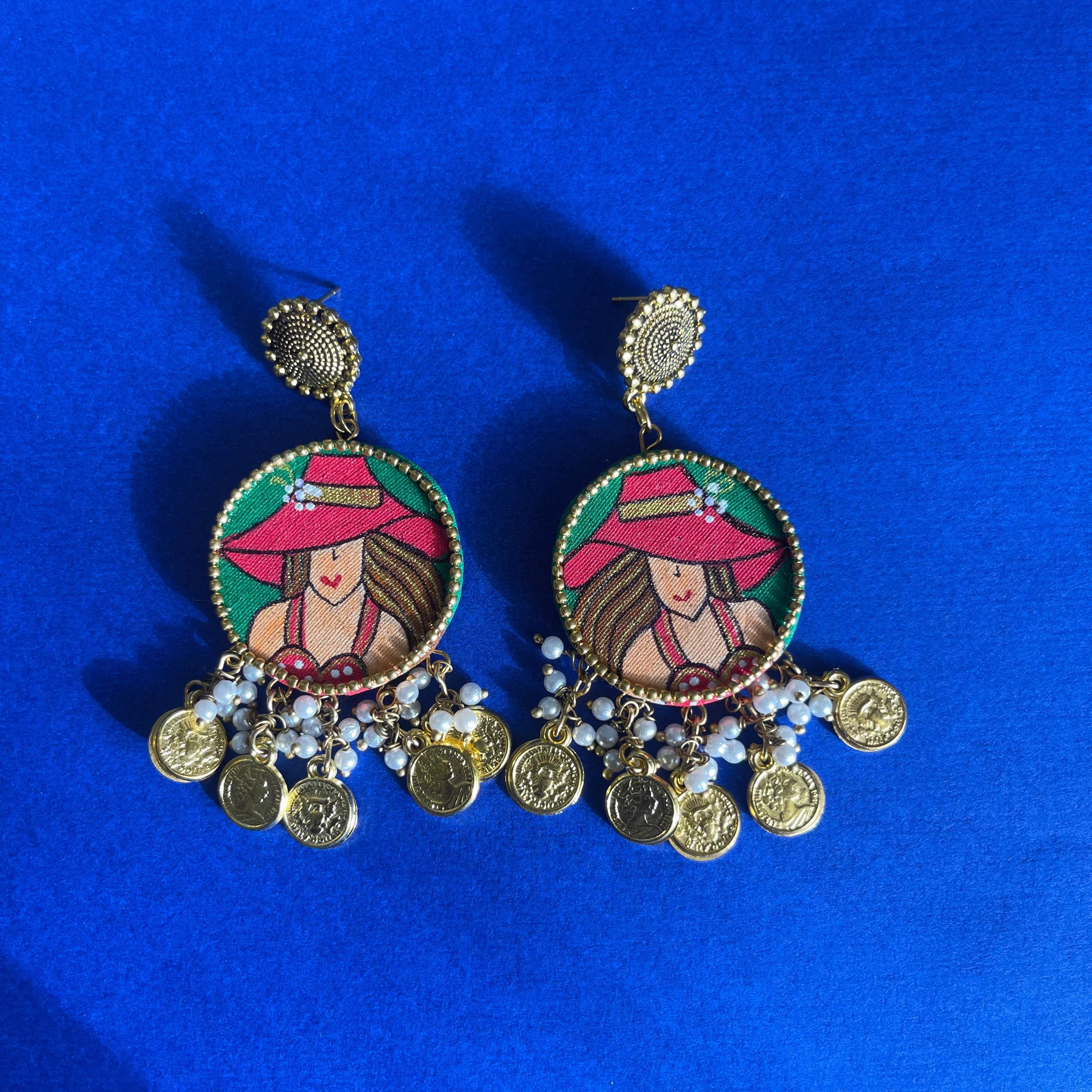 Seton Traditional Green Handmade Drop (Earrings) HP-ER- - KHOJ.CITY
