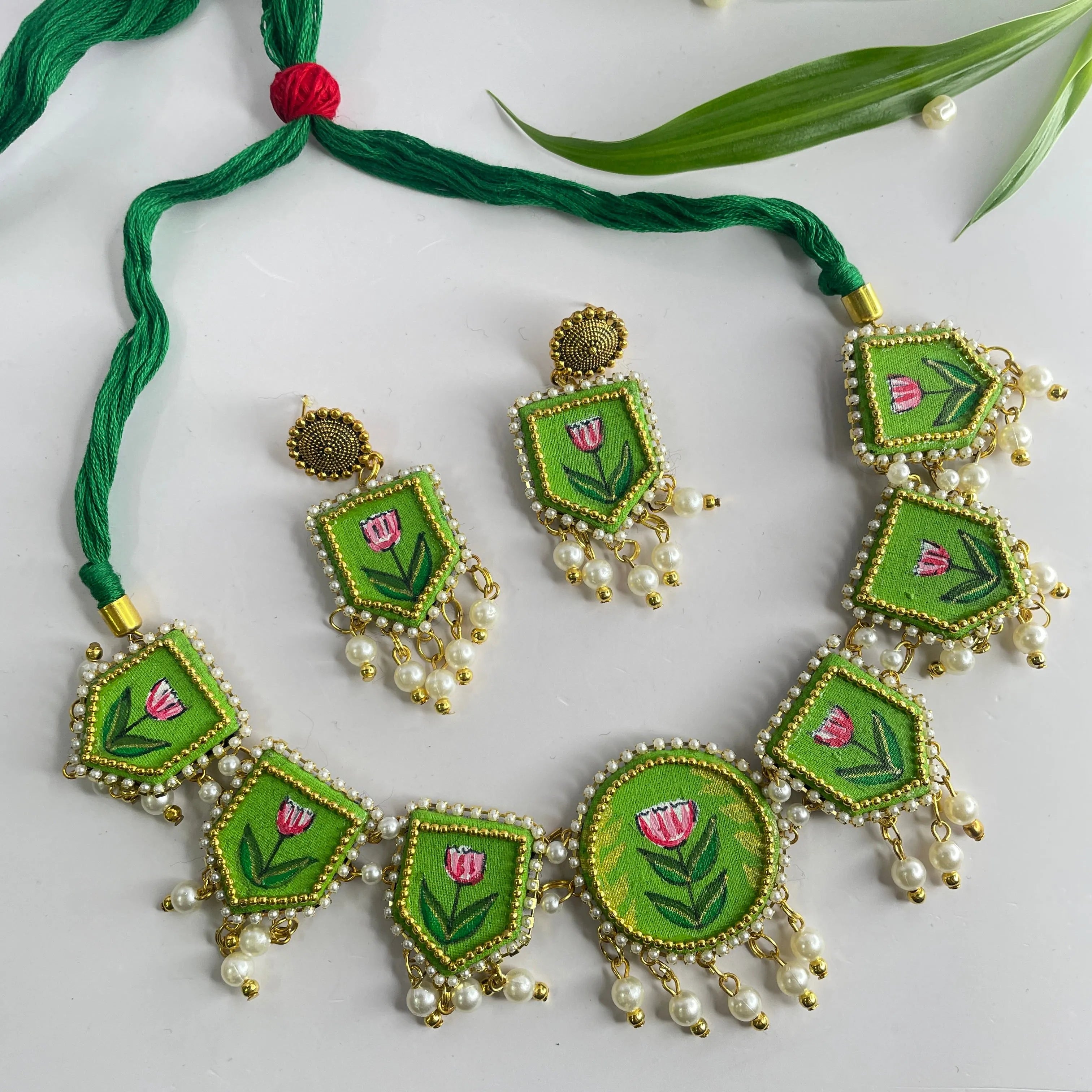Waffa Classic Green Handmade (Choker Set) HP-NP- - KHOJ.CITY